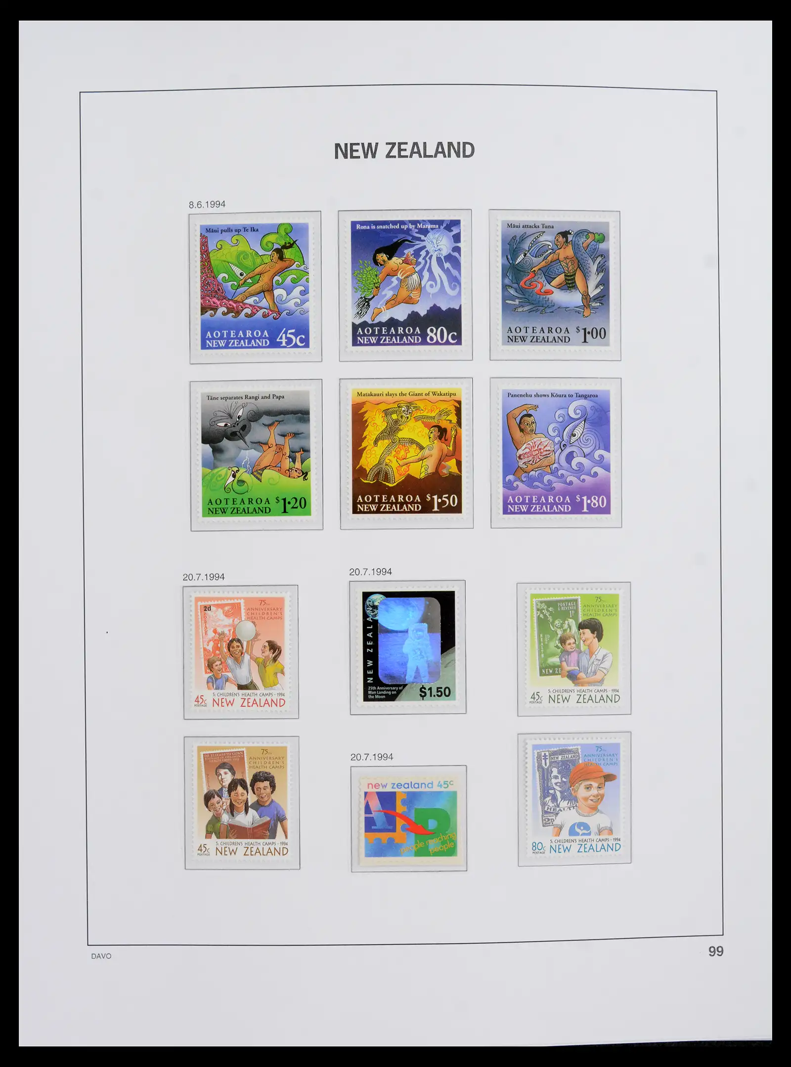 41753 0075 - Postzegelverzameling 41753 Nieuw-Zeeland 1874-1995.