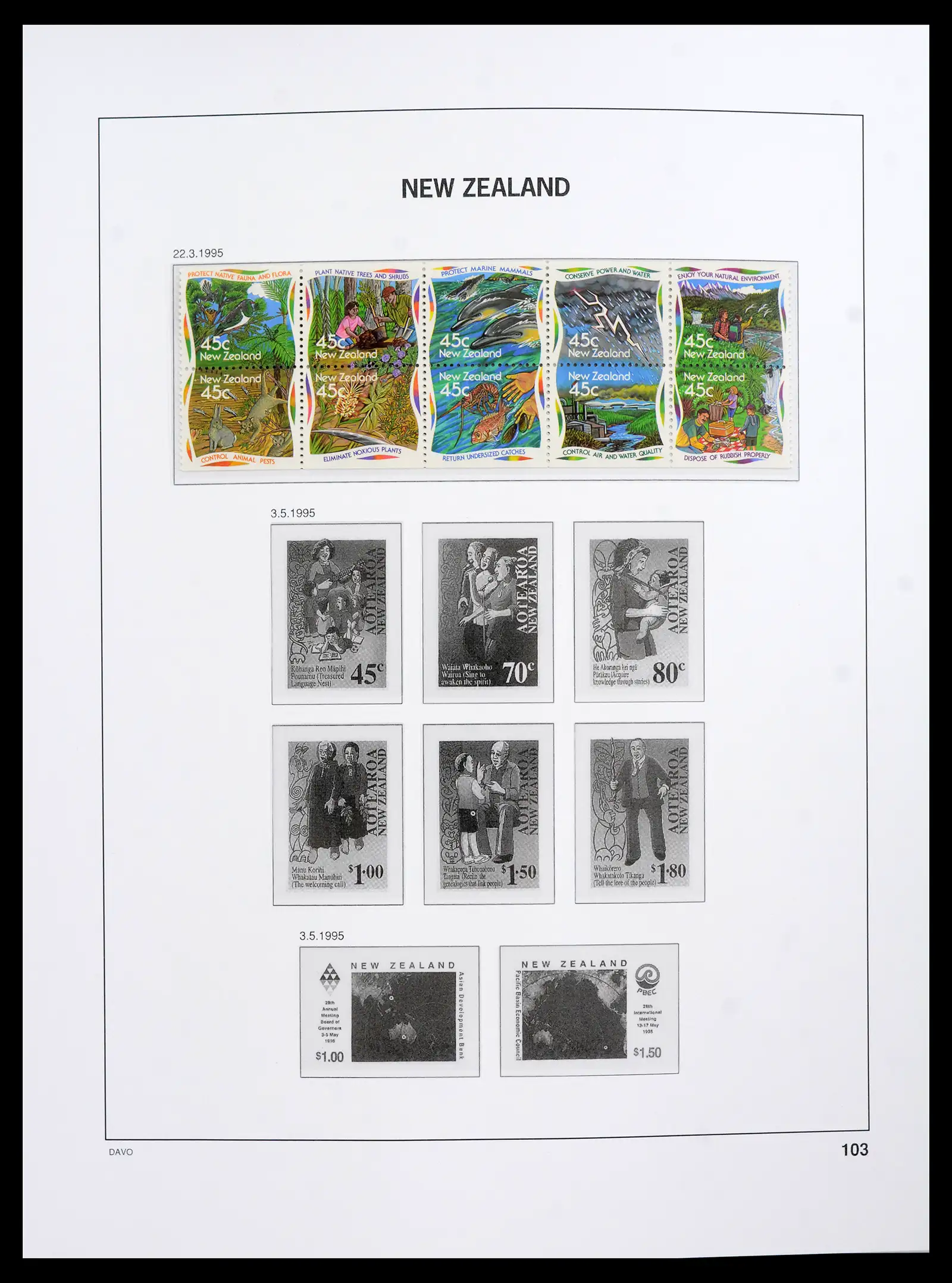 41753 0079 - Postzegelverzameling 41753 Nieuw-Zeeland 1874-1995.