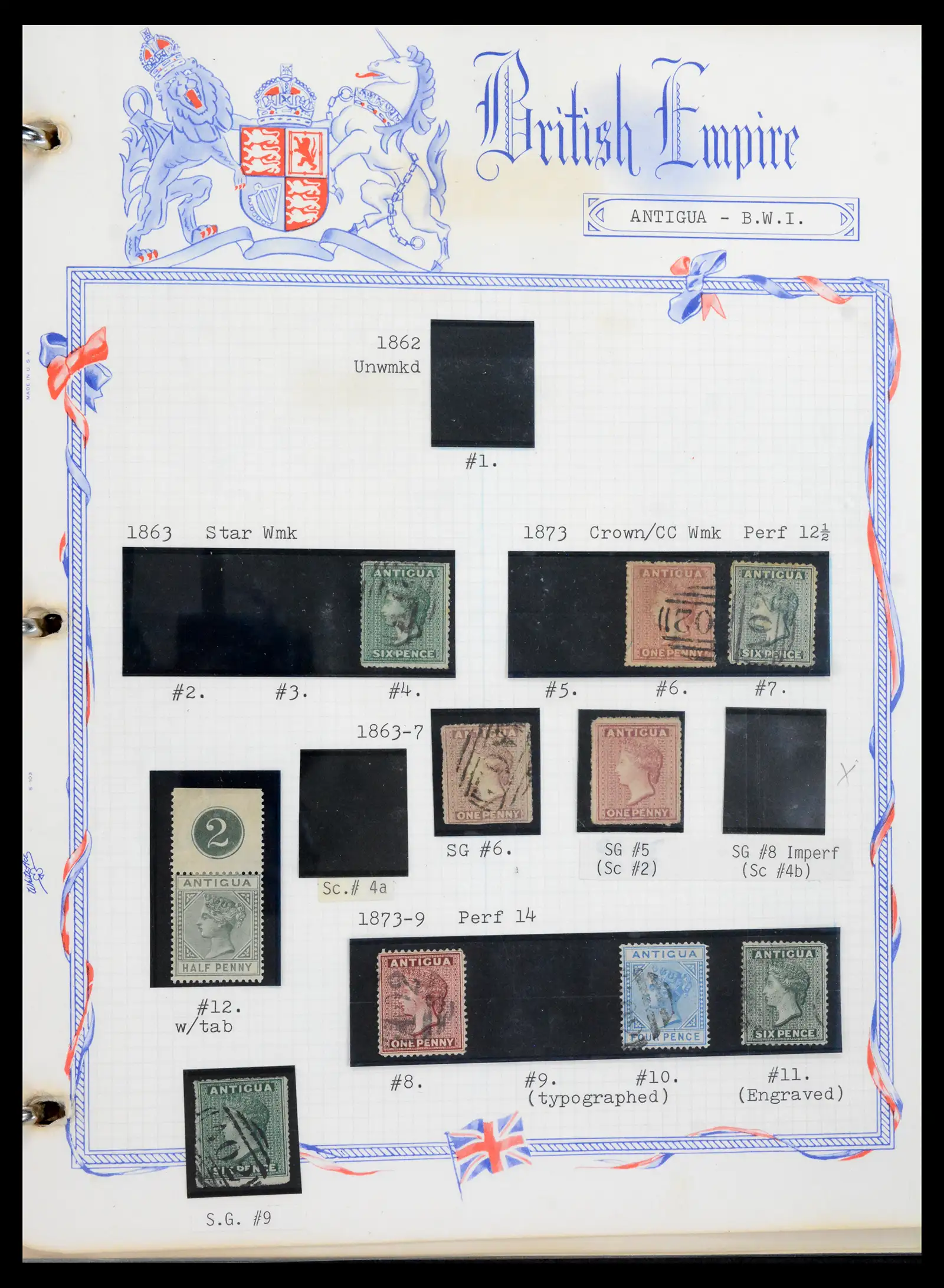 41758 0001 - Stamp collection 41758 Antigua 1870-1970, 41758 0001 - Stamp collection 41758 Antigua 1870-1970,