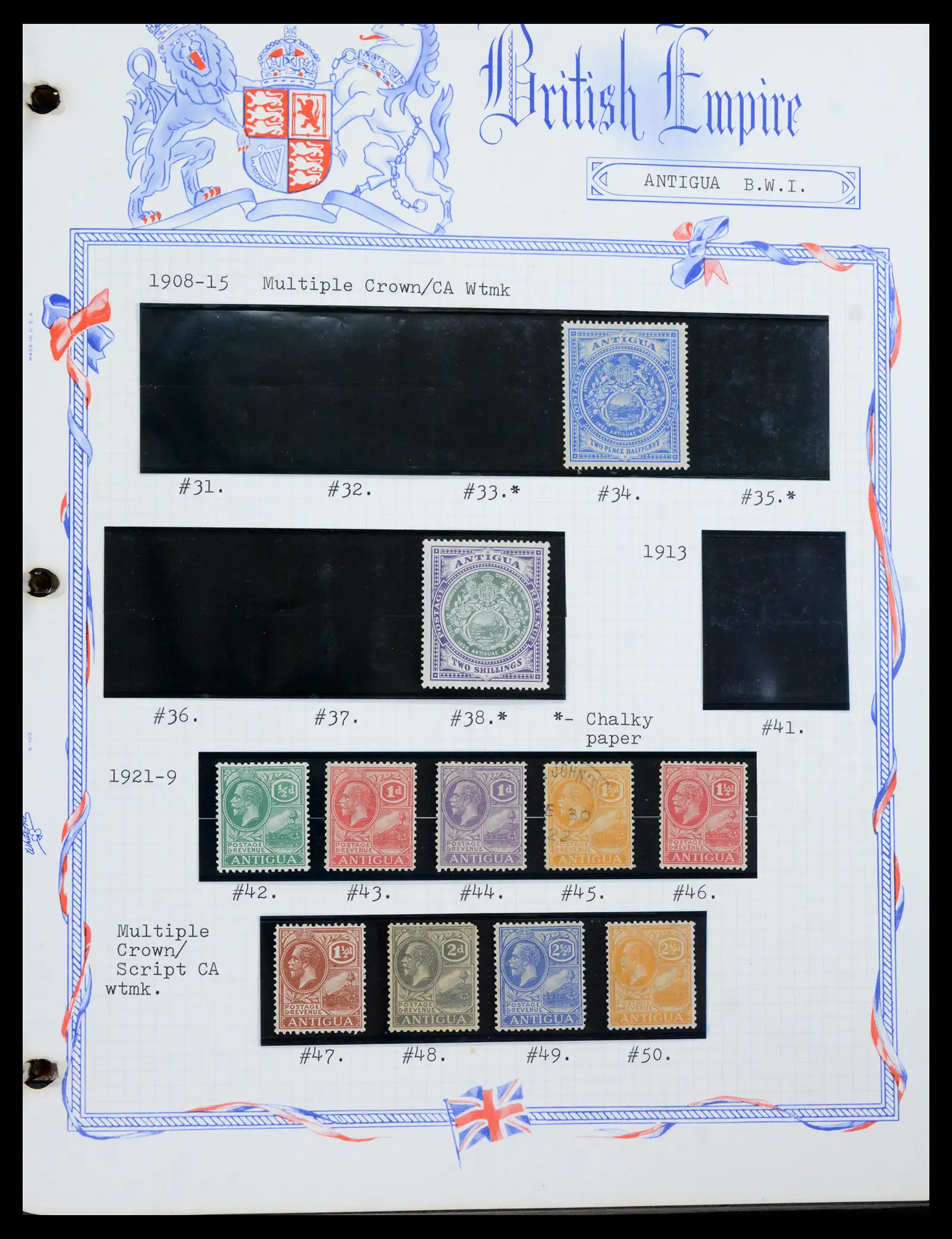 41758 0006 - Stamp collection 41758 Antigua 1870-1970, 41758 0006 - Stamp collection 41758 Antigua 1870-1970,