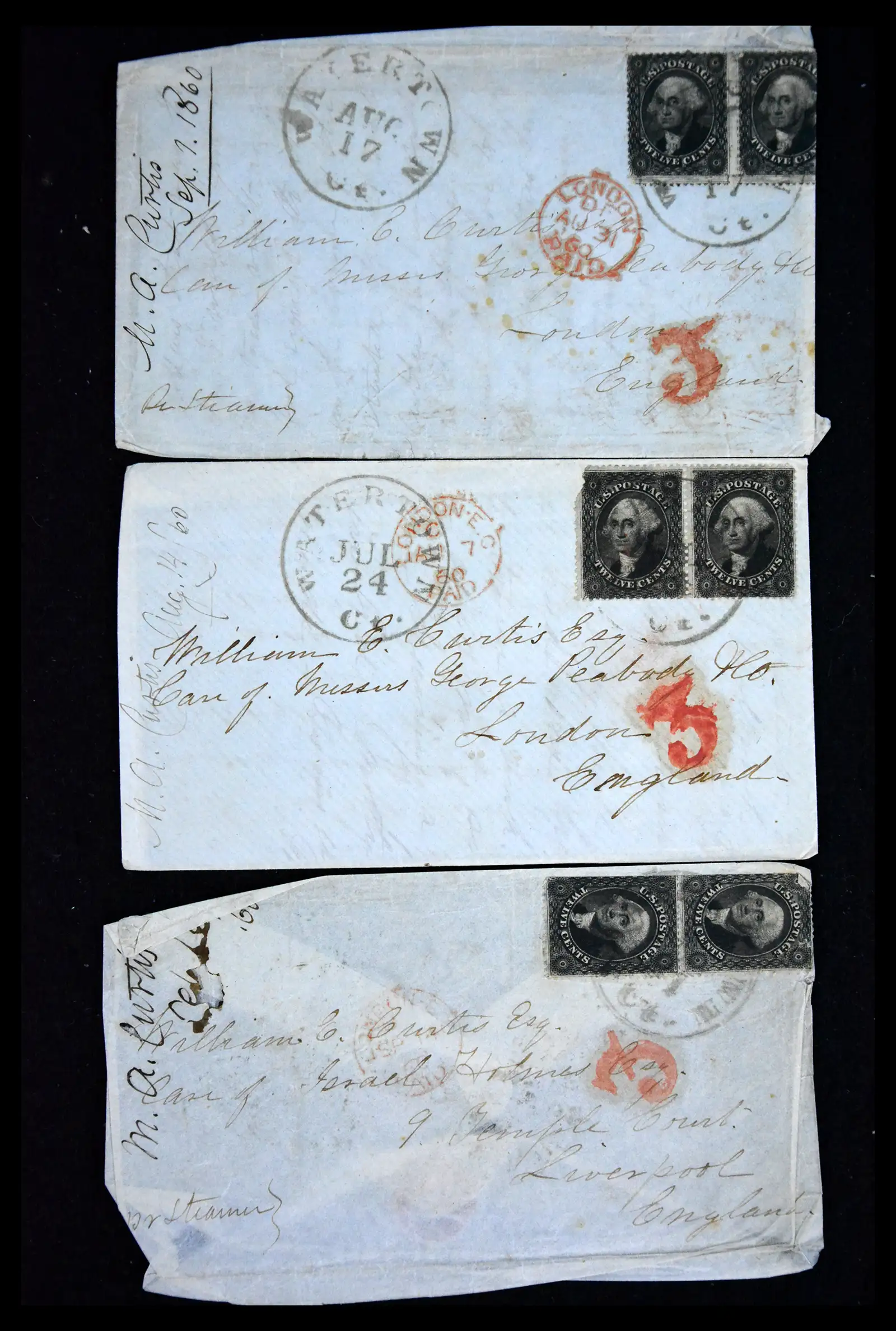 41768 0002 - Stamp collection 41768 USA better covers 1851-1865.