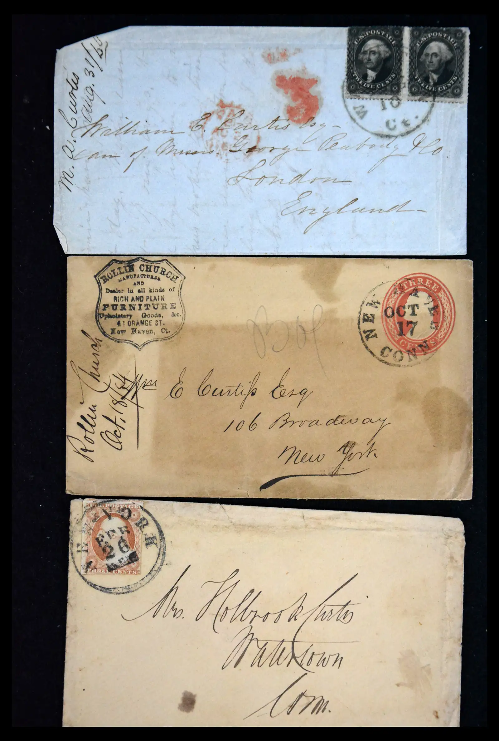 41768 0003 - Stamp collection 41768 USA better covers 1851-1865.