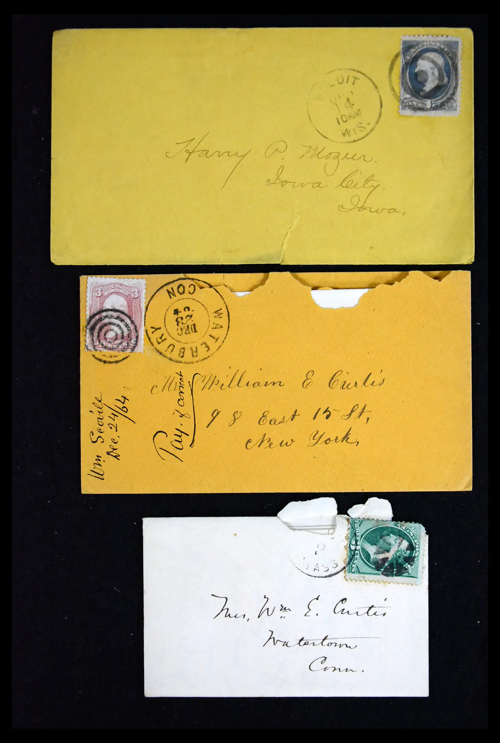41768 0004 - Stamp collection 41768 USA better covers 1851-1865.