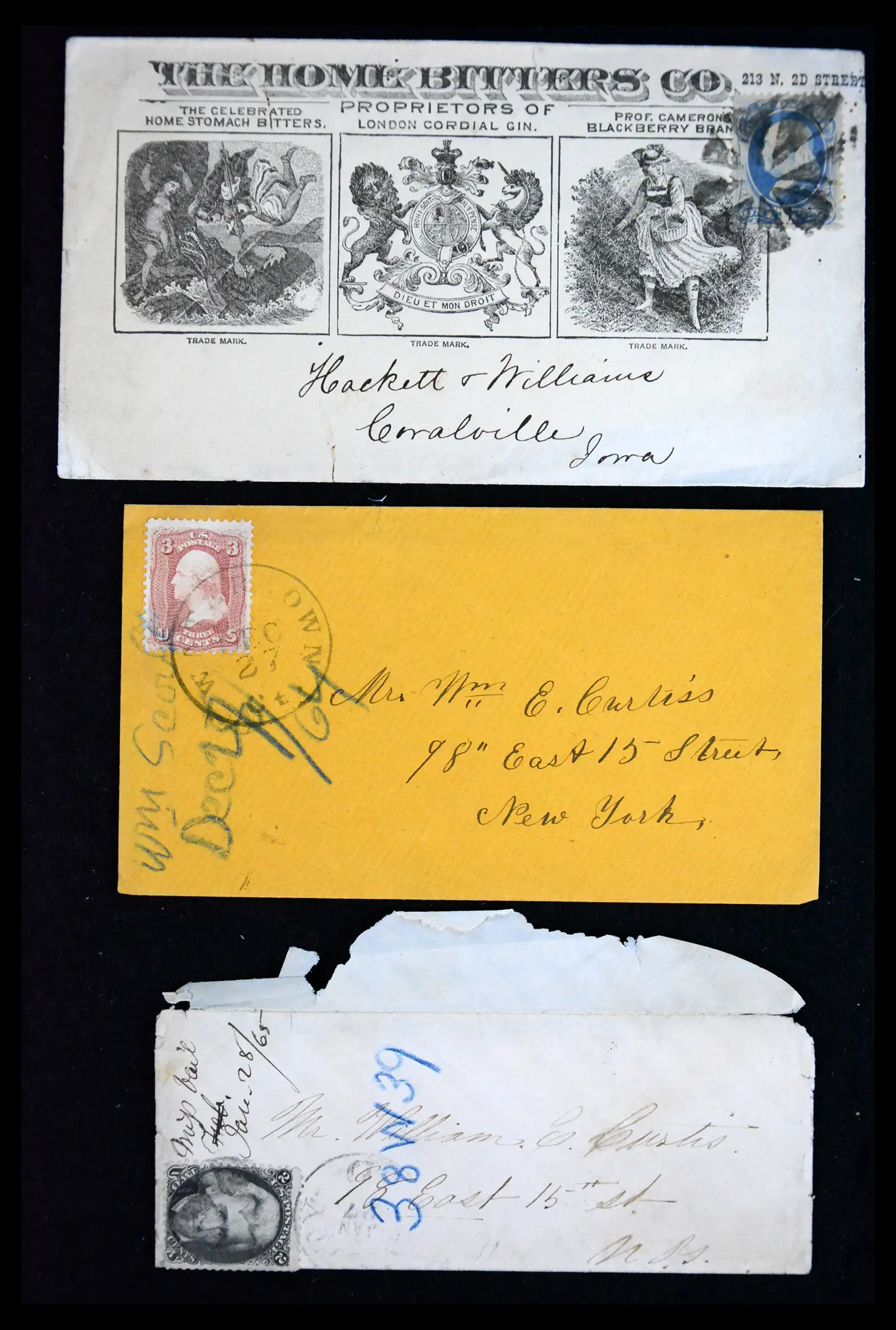 41768 0005 - Stamp collection 41768 USA better covers 1851-1865.