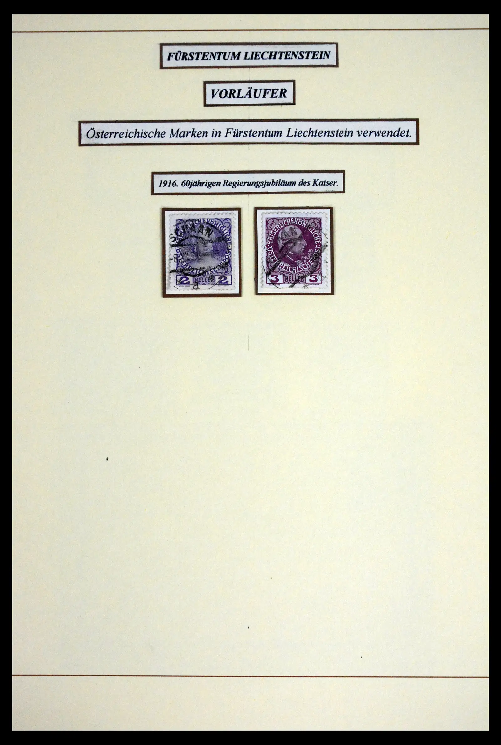 41802 0014 - Postzegelverzameling 41802 Liechtenstein voor- en meelopers 1869-1921.