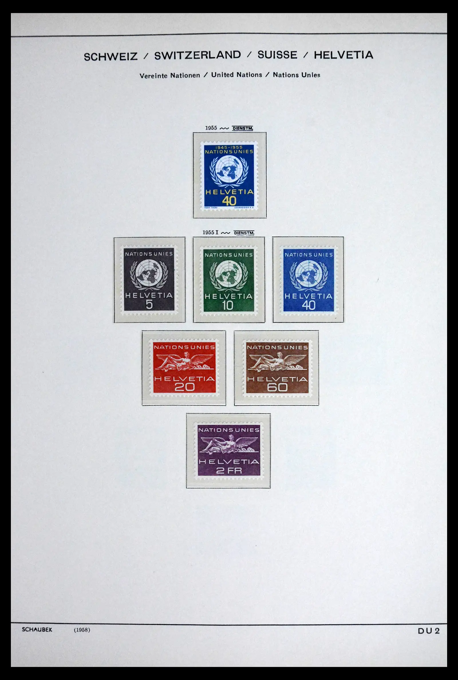 41804 0007 - Stamp collection 41804 Switzerland service stamps 1922-1995.
