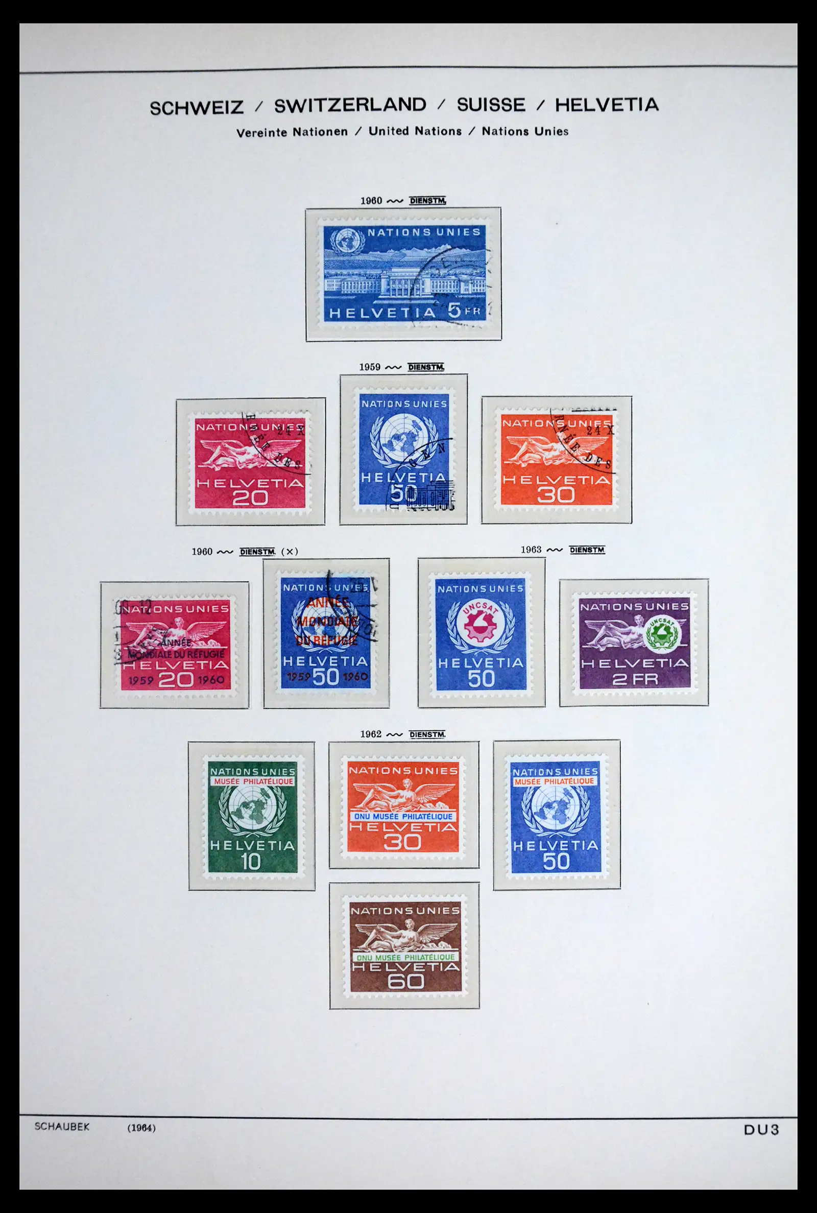 41804 0008 - Stamp collection 41804 Switzerland service stamps 1922-1995.