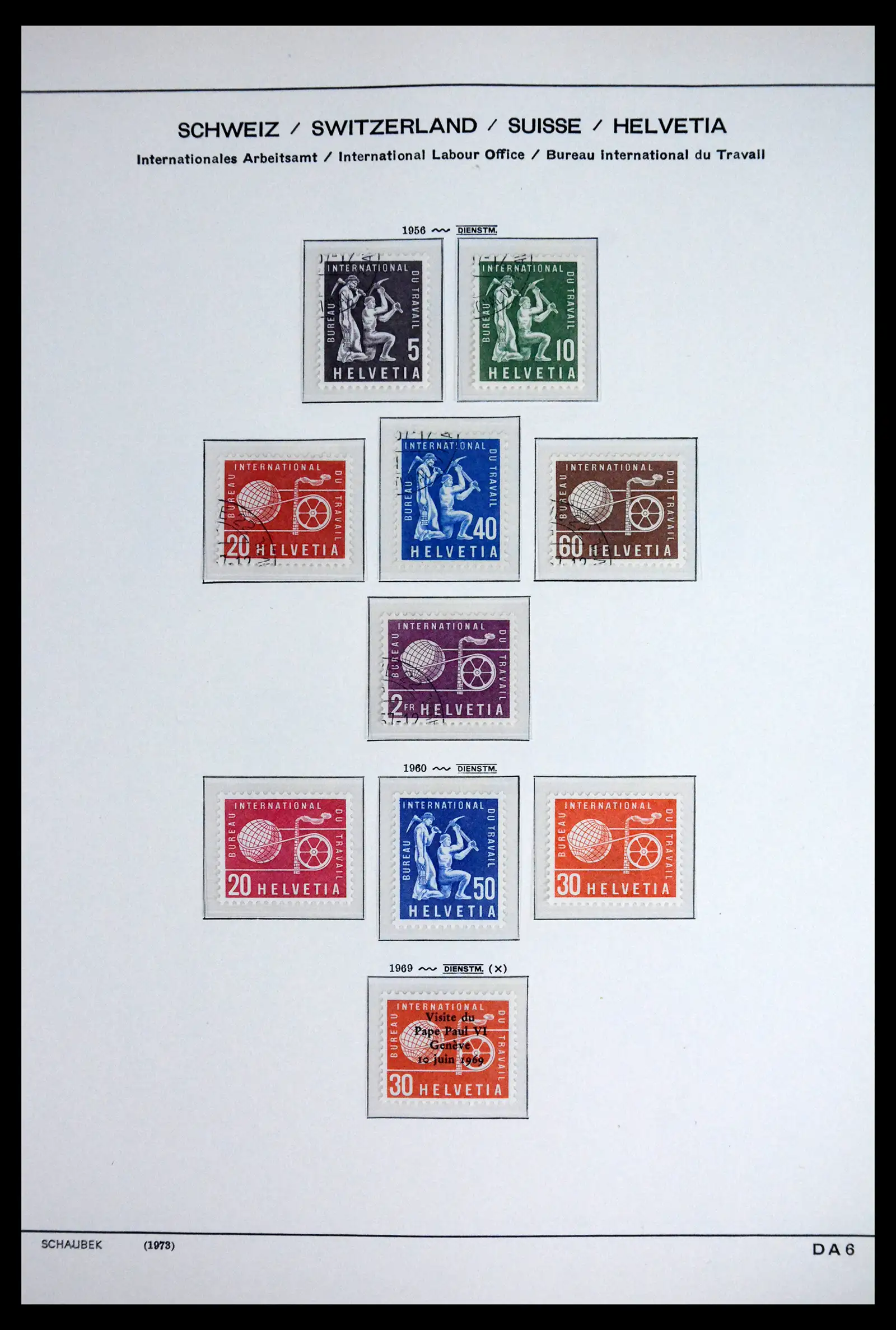41804 0013 - Stamp collection 41804 Switzerland service stamps 1922-1995.