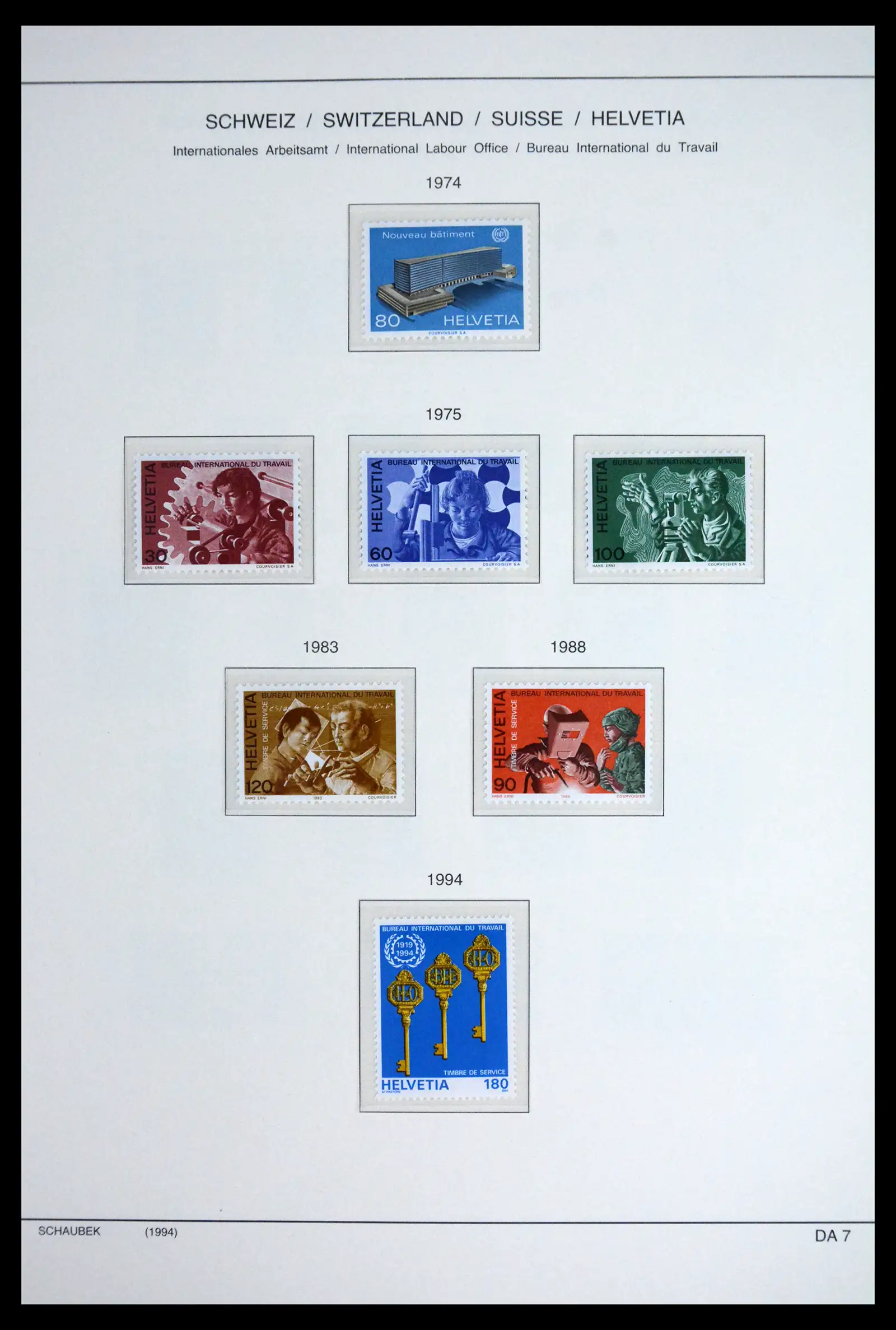 41804 0014 - Stamp collection 41804 Switzerland service stamps 1922-1995.