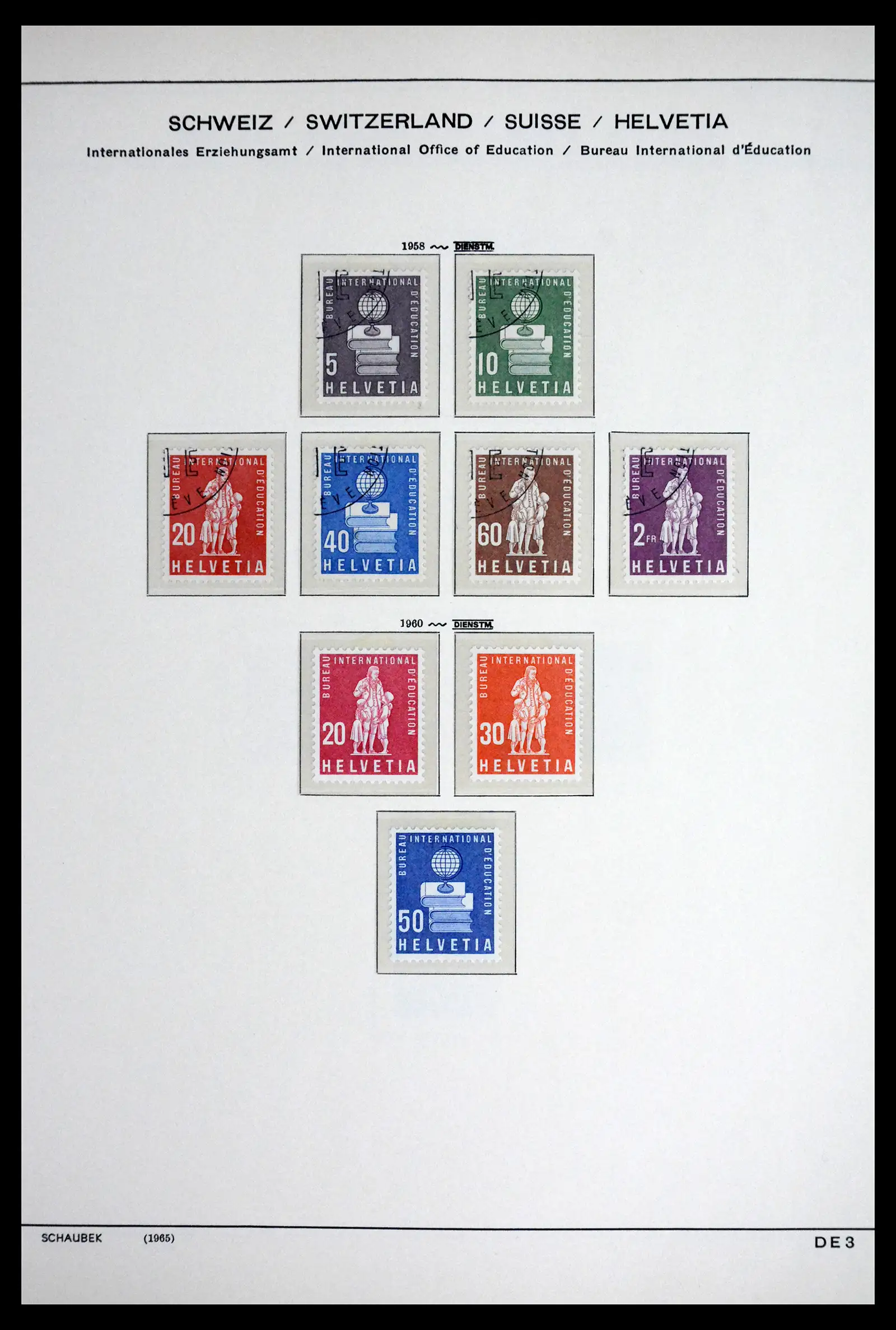 41804 0017 - Stamp collection 41804 Switzerland service stamps 1922-1995.