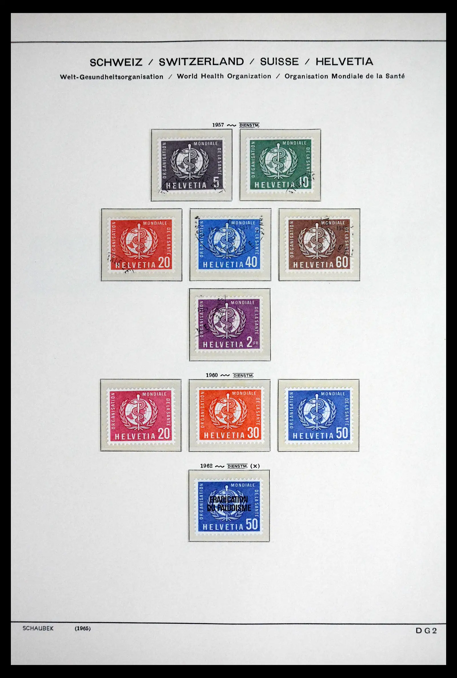 41804 0023 - Stamp collection 41804 Switzerland service stamps 1922-1995.