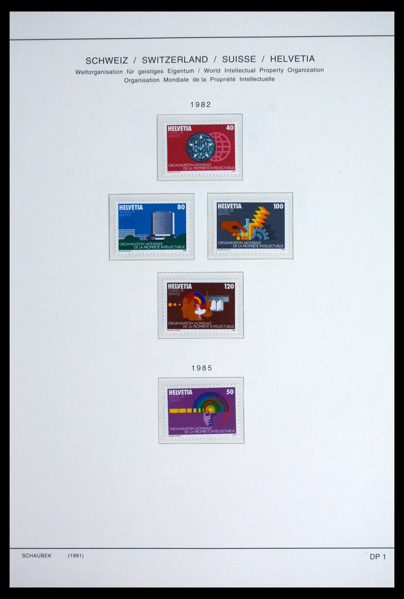 41804 0025 - Stamp collection 41804 Switzerland service stamps 1922-1995.