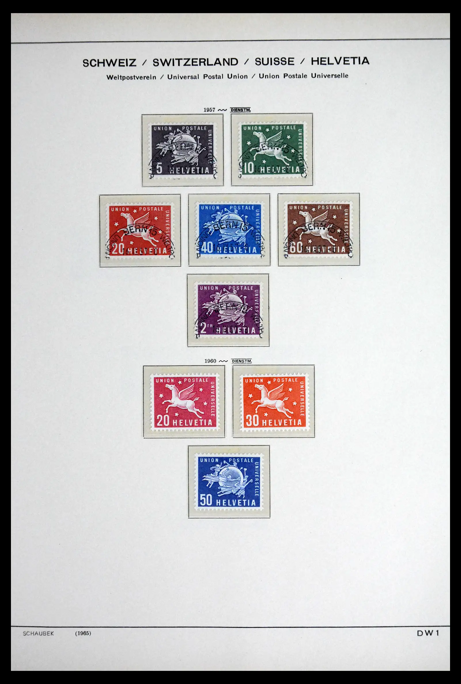 41804 0026 - Stamp collection 41804 Switzerland service stamps 1922-1995.