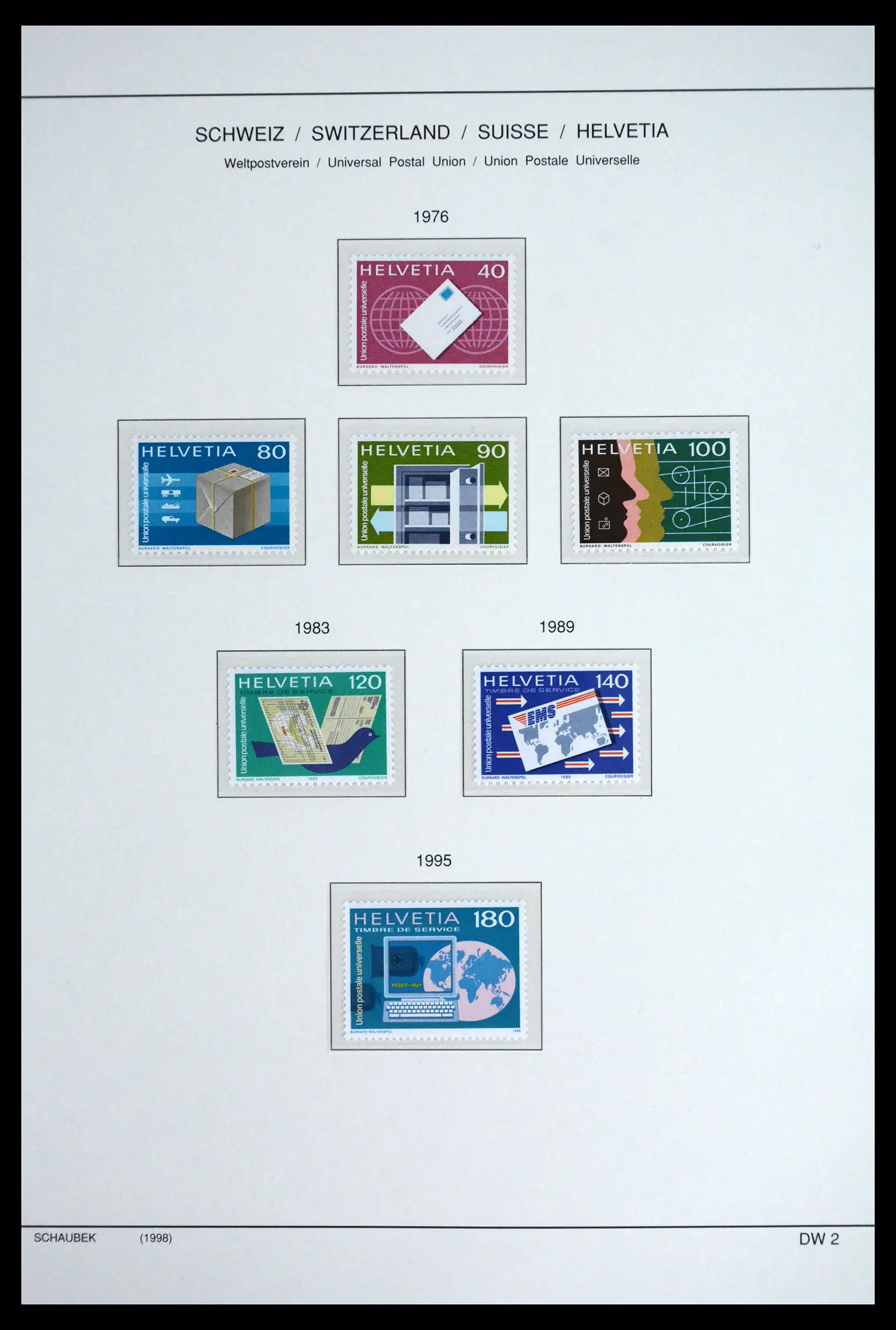 41804 0027 - Stamp collection 41804 Switzerland service stamps 1922-1995.