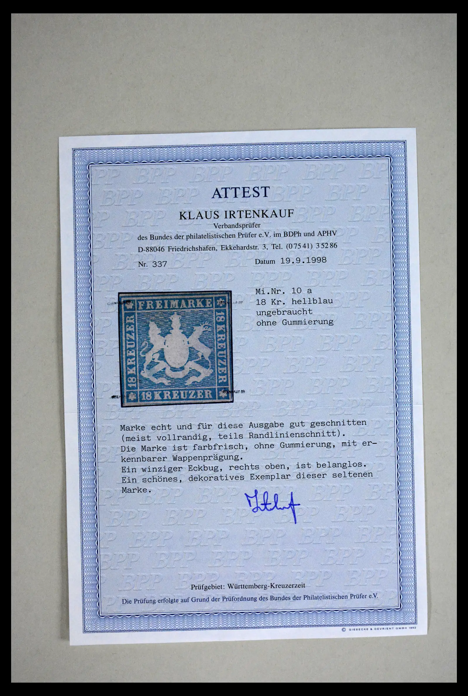 41805 0002 - Stamp collection 41805 Wurttemberg complete 1852-1920.