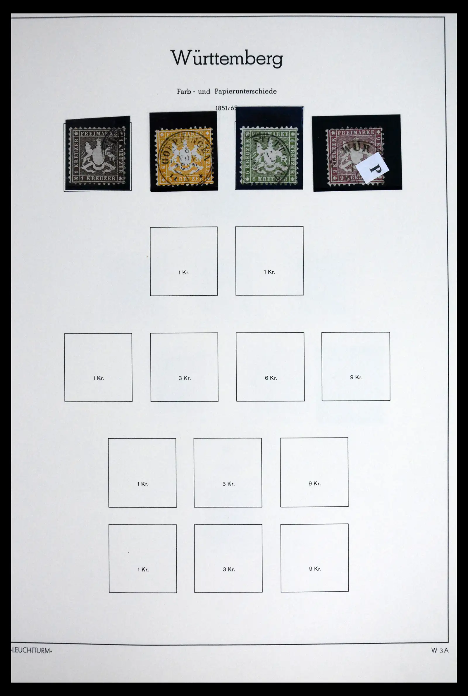 41805 0006 - Stamp collection 41805 Wurttemberg complete 1852-1920.