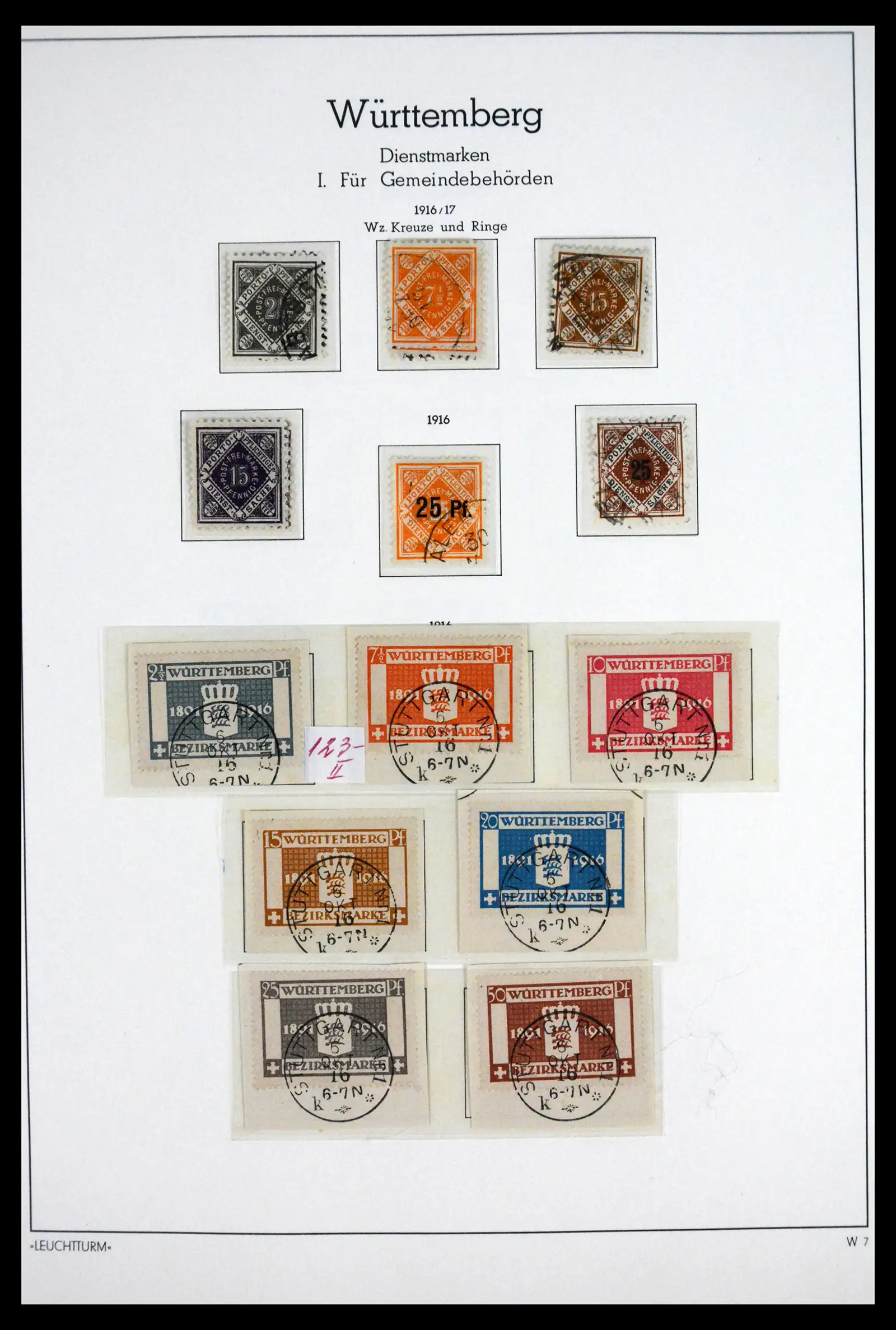 41805 0010 - Stamp collection 41805 Wurttemberg complete 1852-1920.