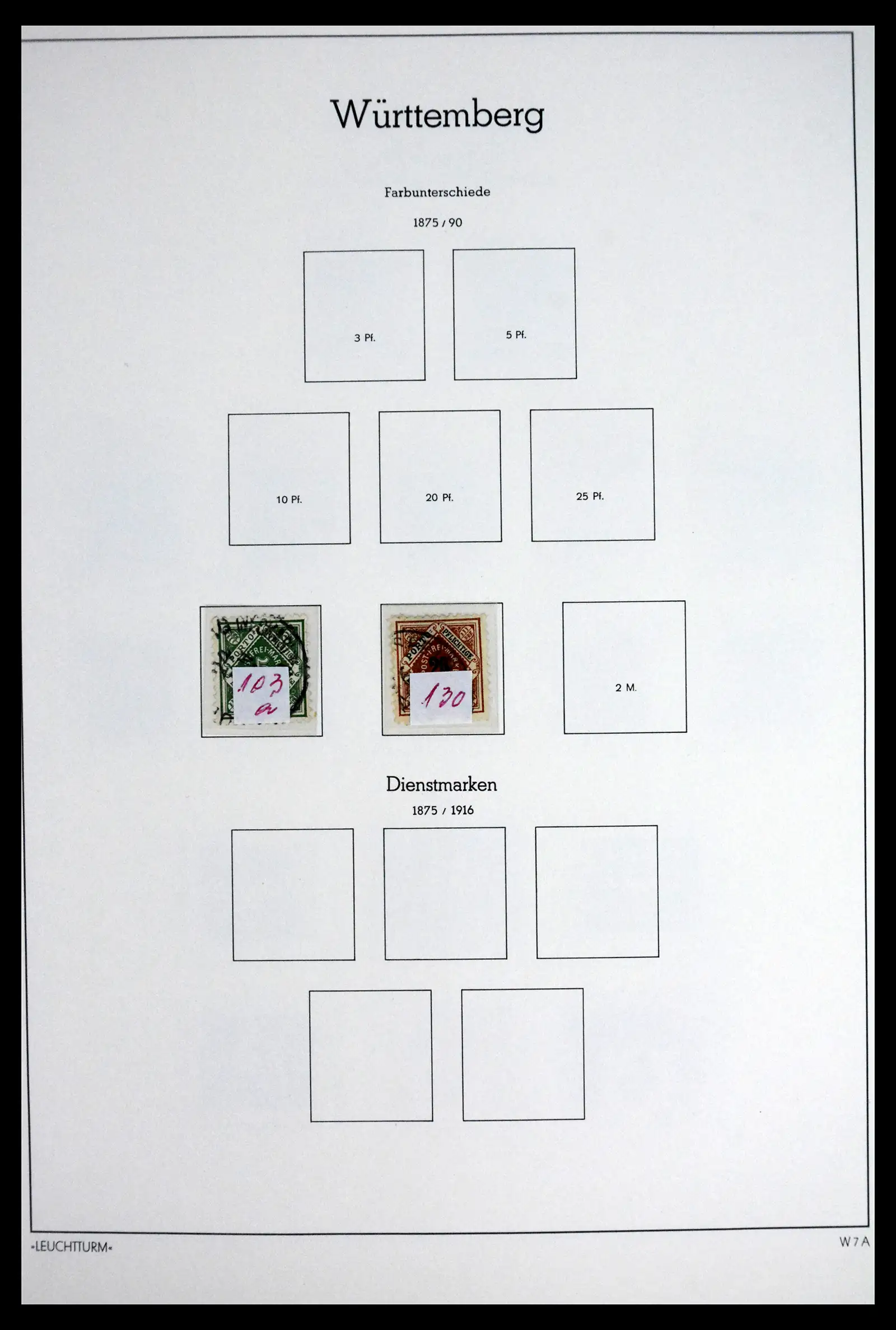 41805 0011 - Stamp collection 41805 Wurttemberg complete 1852-1920.