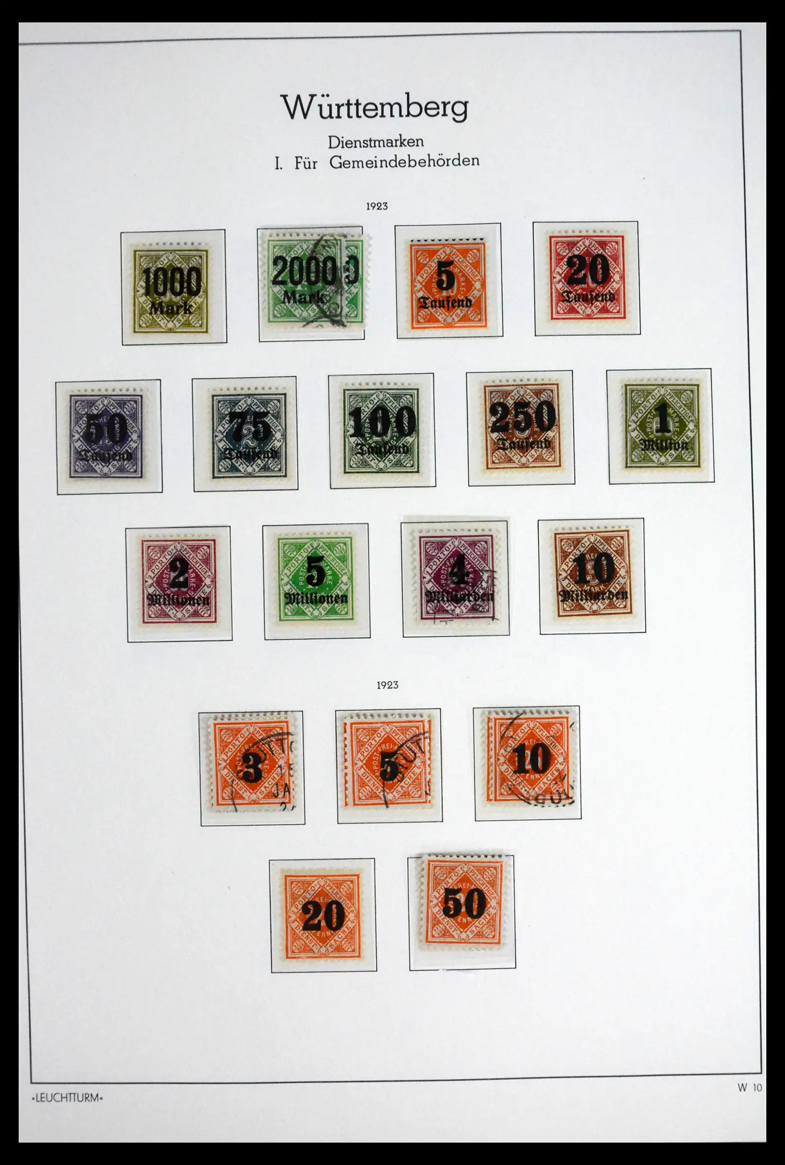 41805 0014 - Stamp collection 41805 Wurttemberg complete 1852-1920.