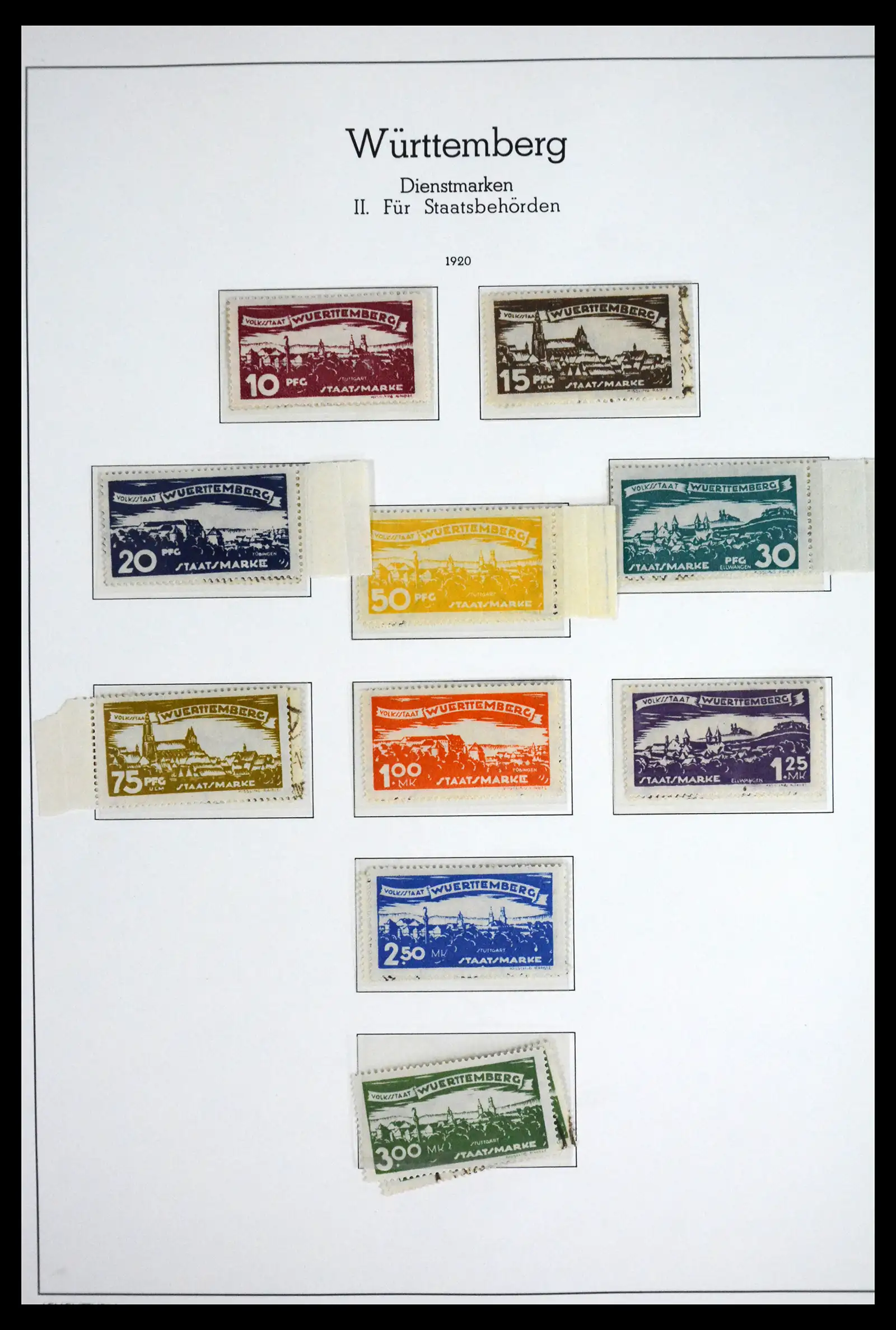 41805 0019 - Stamp collection 41805 Wurttemberg complete 1852-1920.