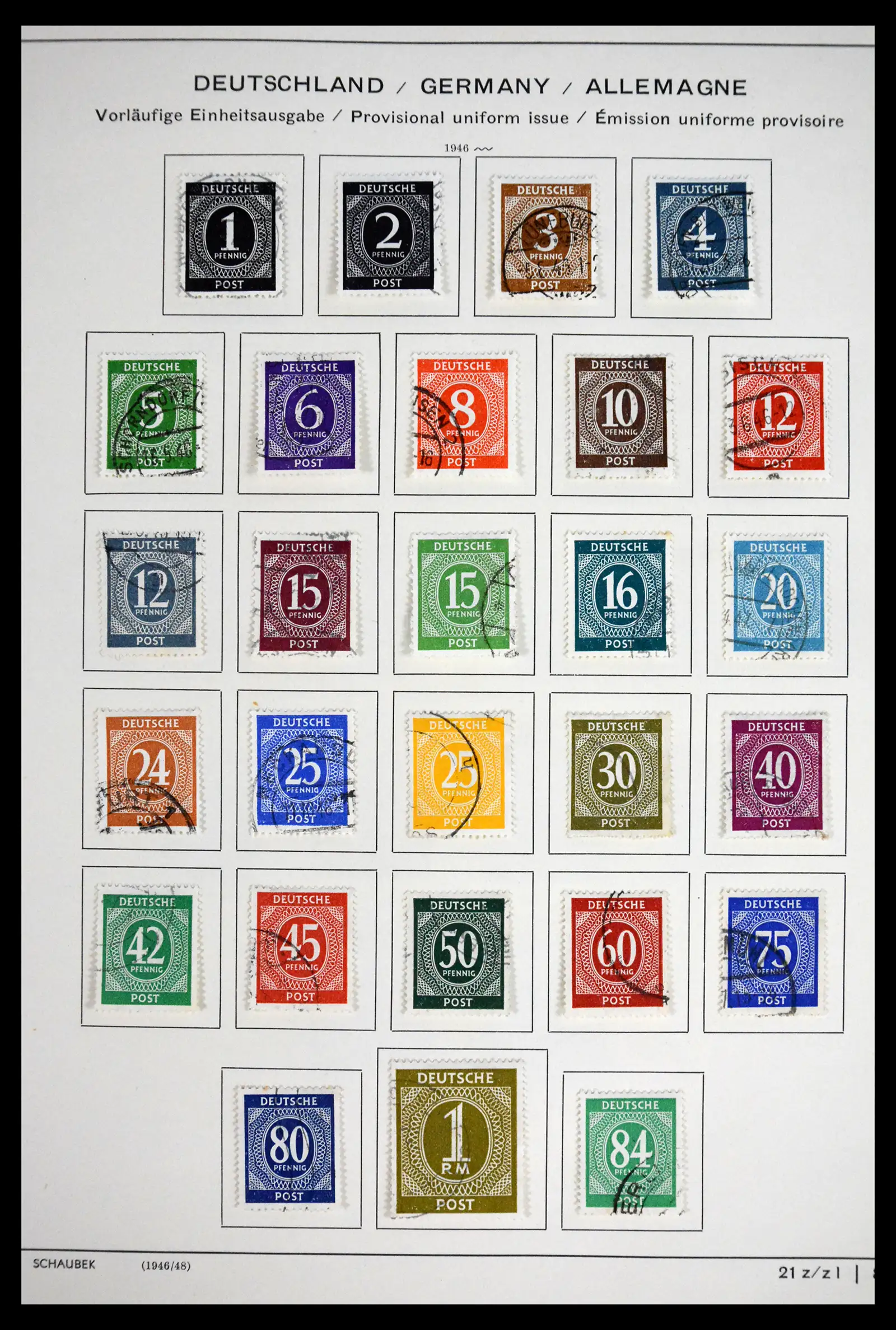 41807 0001 - Stamp collection 41807 German Zones 1945-1960.