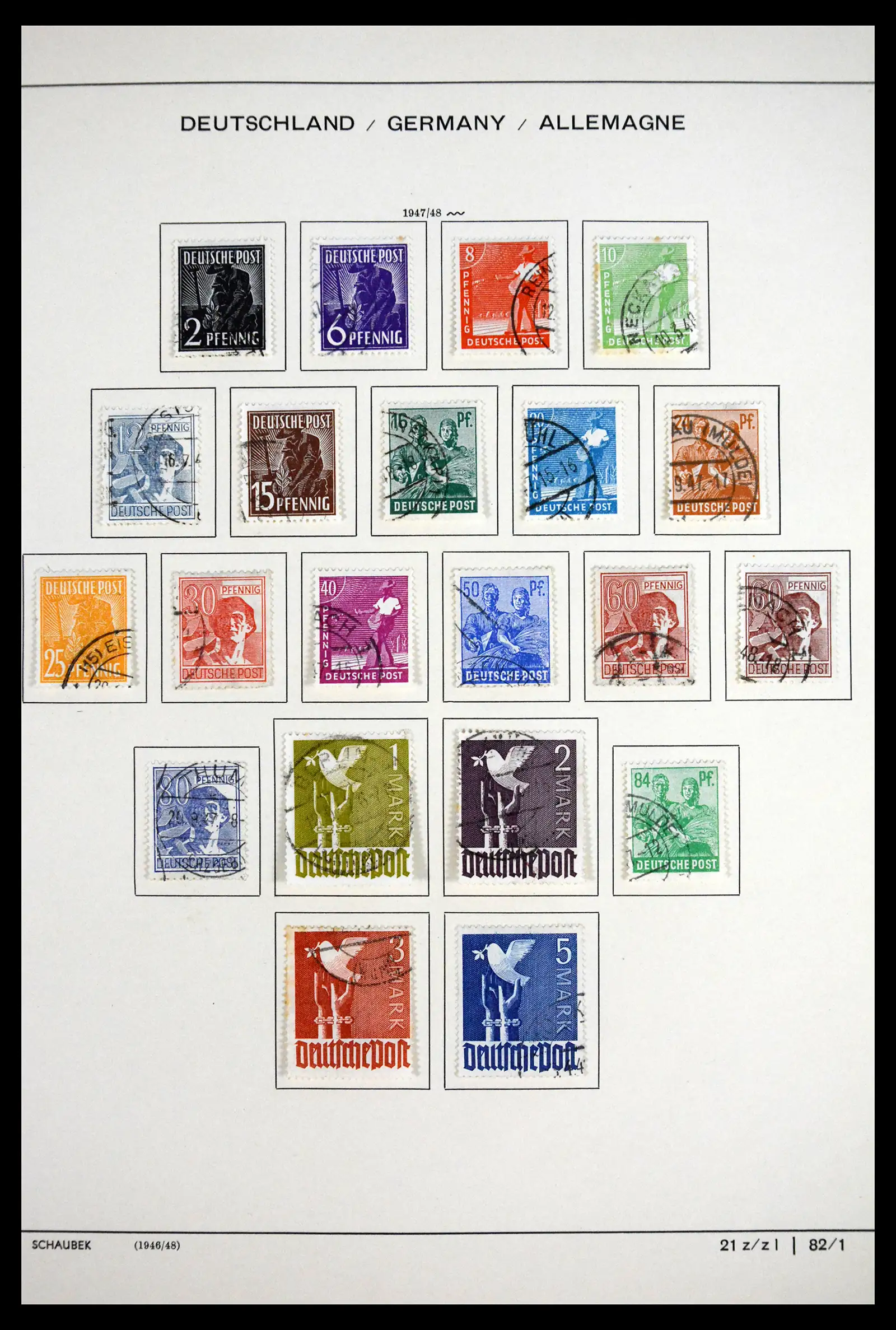 41807 0002 - Stamp collection 41807 German Zones 1945-1960.