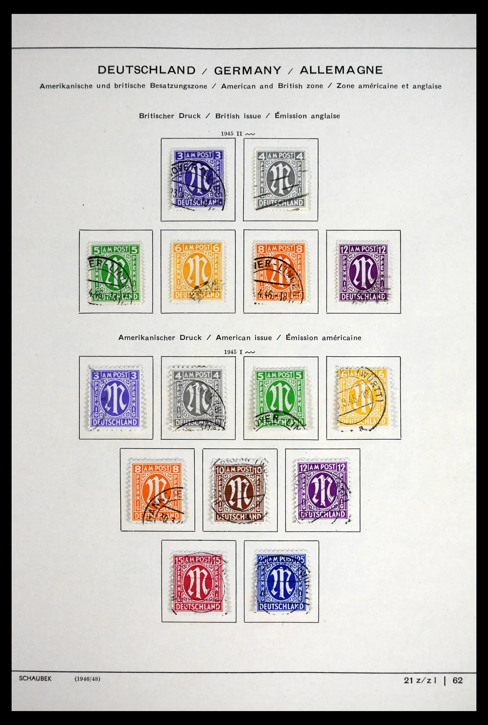 41807 0004 - Stamp collection 41807 German Zones 1945-1960.