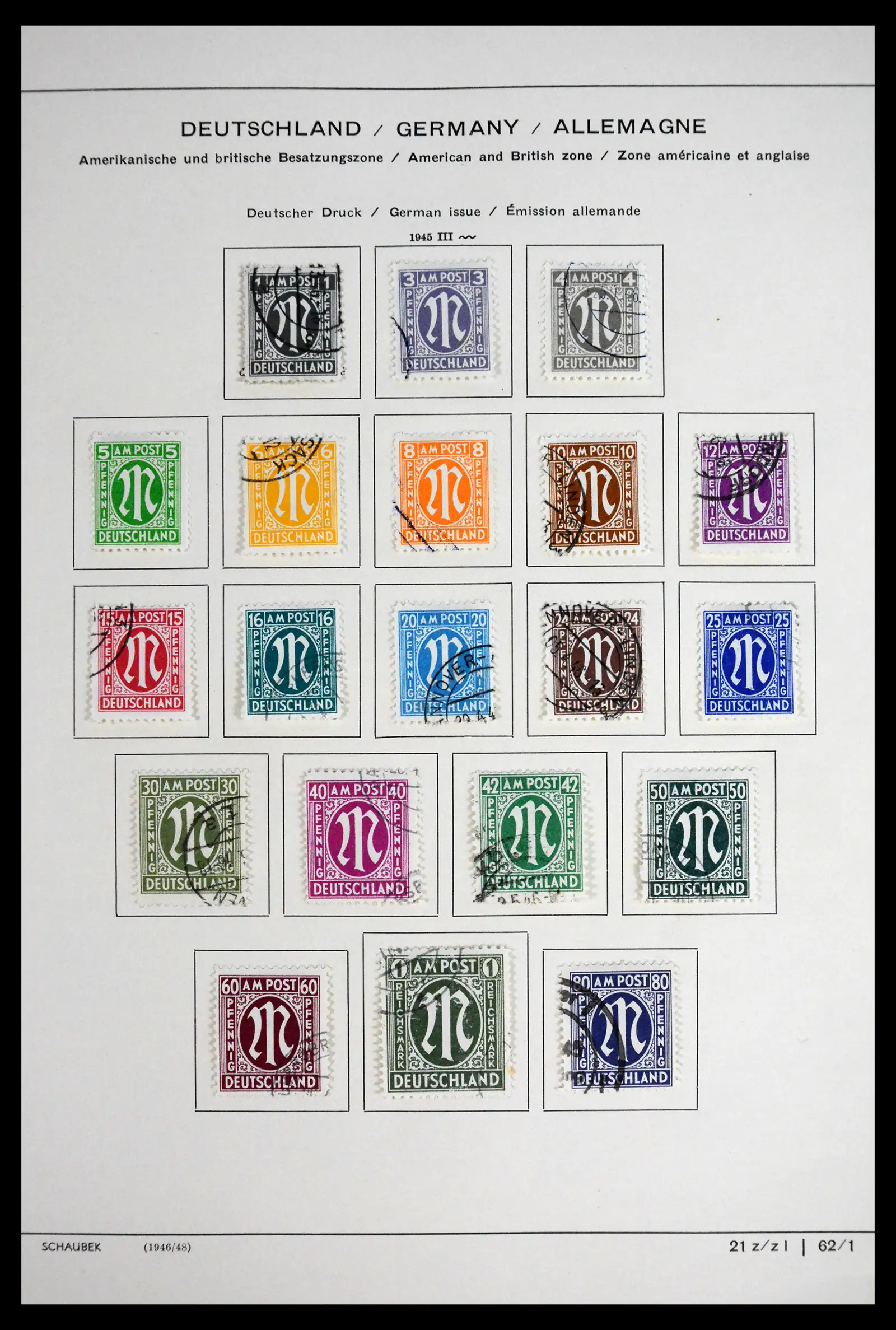 41807 0005 - Stamp collection 41807 German Zones 1945-1960.