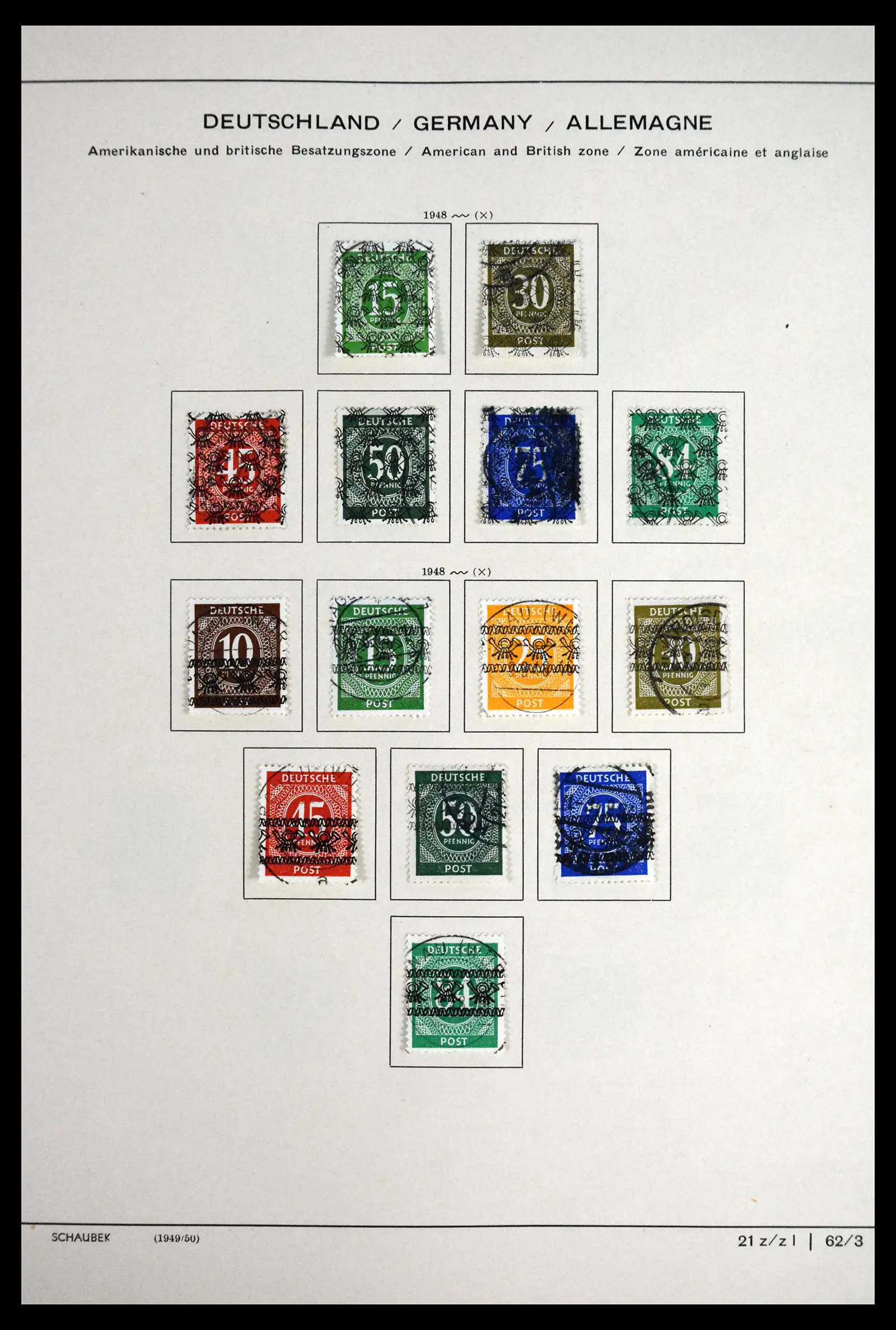 41807 0007 - Stamp collection 41807 German Zones 1945-1960.