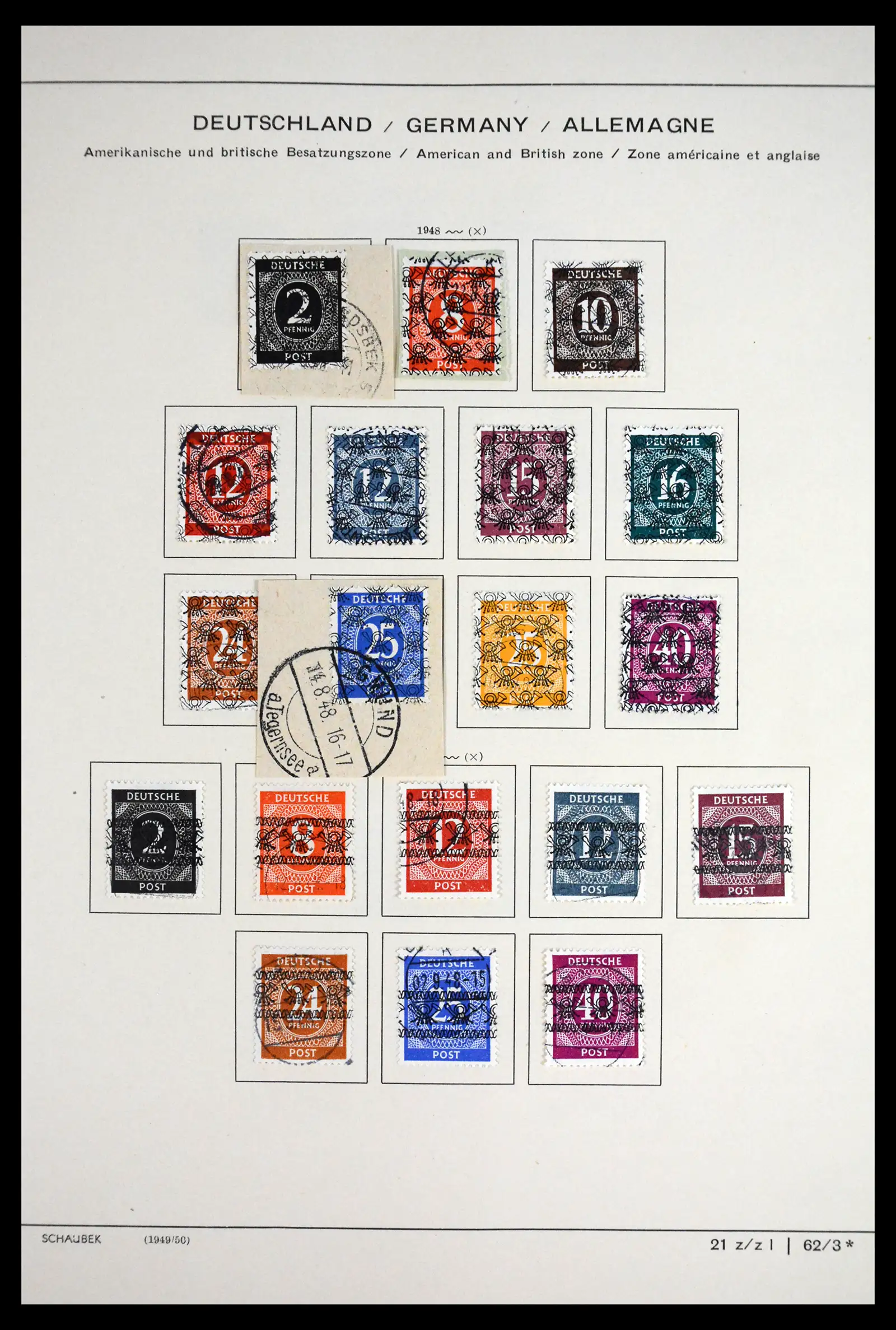 41807 0008 - Stamp collection 41807 German Zones 1945-1960.