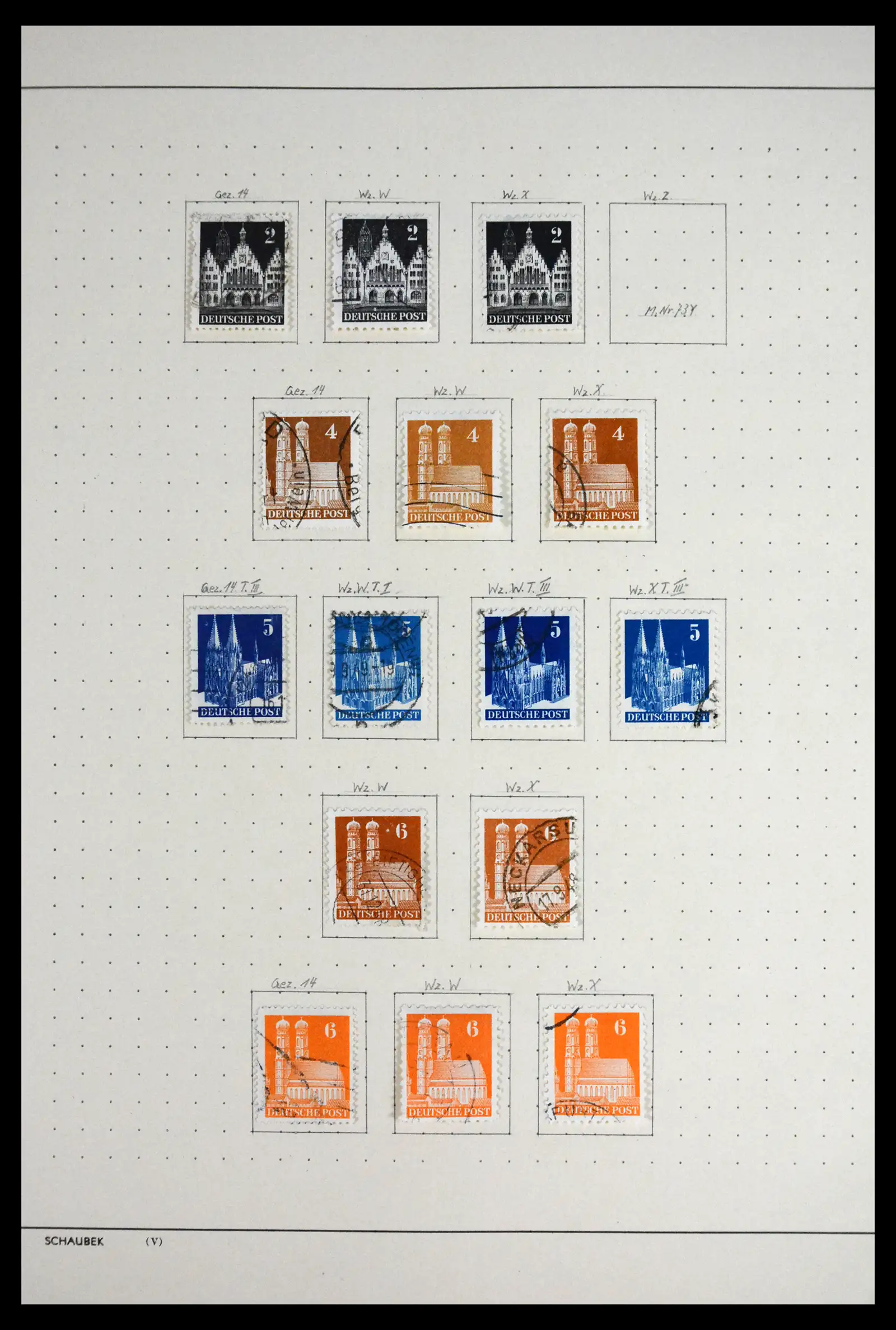 41807 0009 - Stamp collection 41807 German Zones 1945-1960.