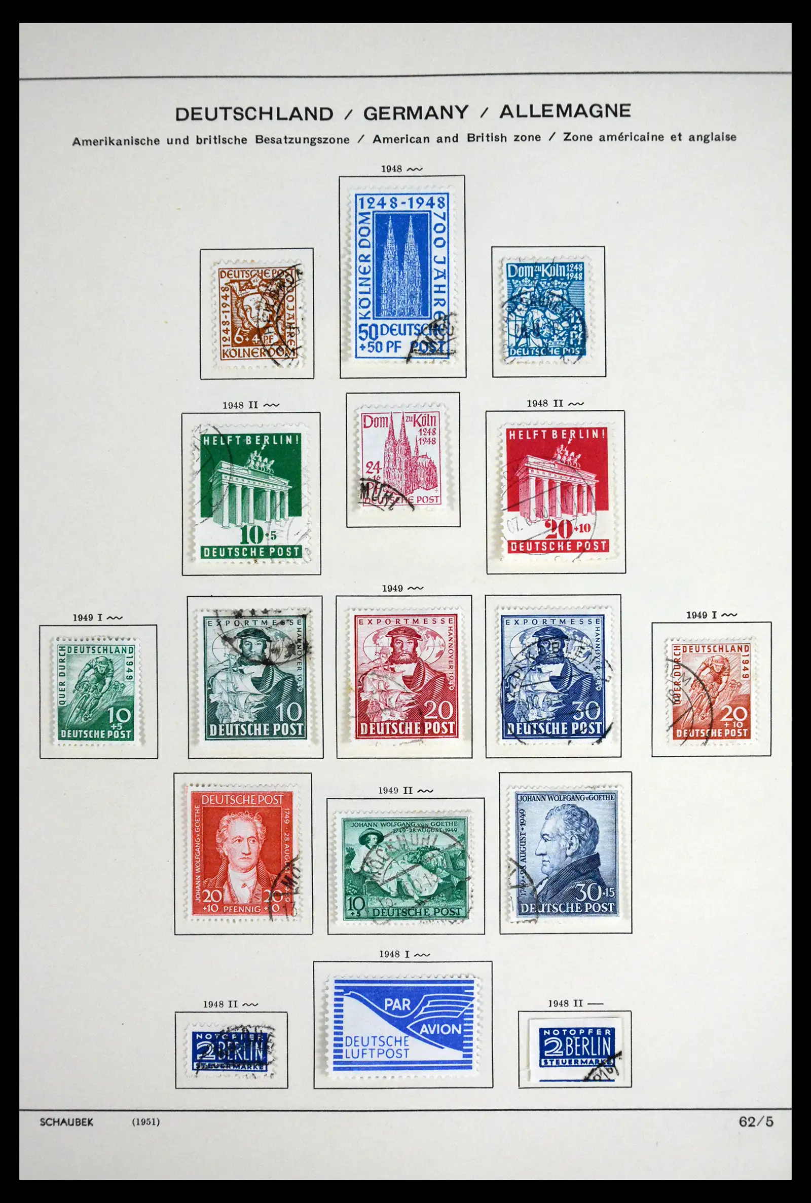 41807 0015 - Stamp collection 41807 German Zones 1945-1960.