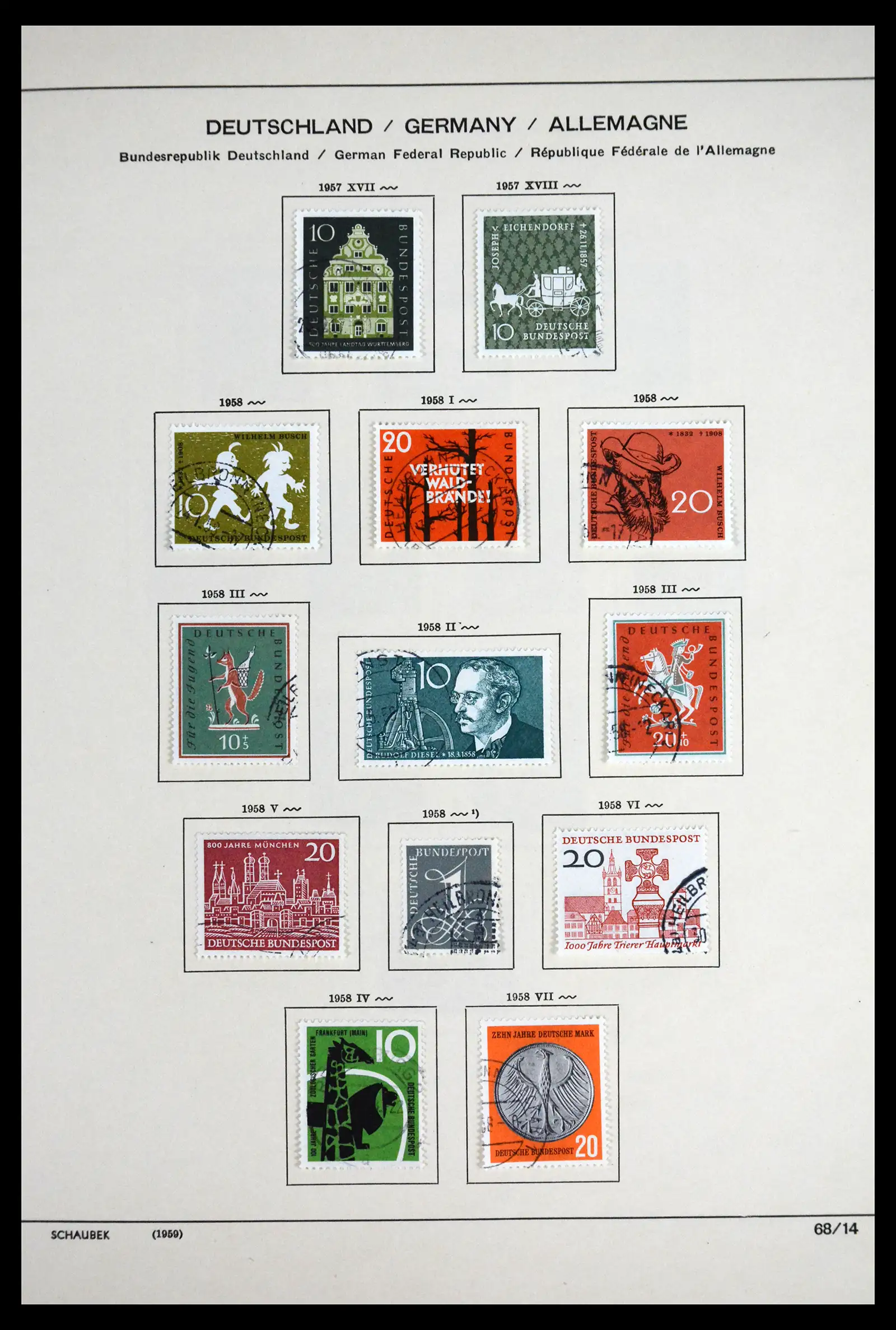 41807 0030 - Postzegelverzameling 41807 Duitse Zones 1945-1960.