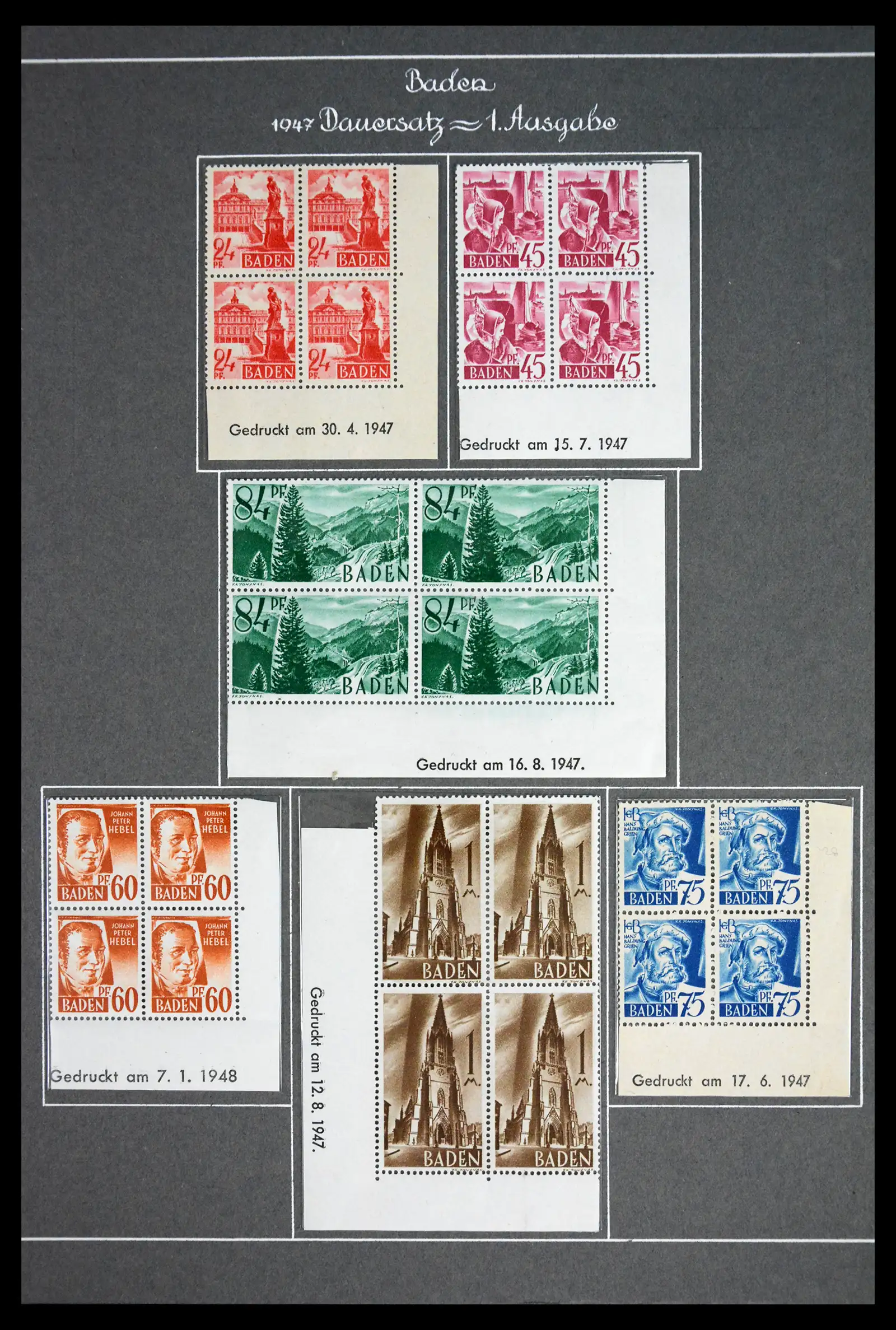 41808 0011 - Stamp collection 41808 Germany French Zone 1945-1948.