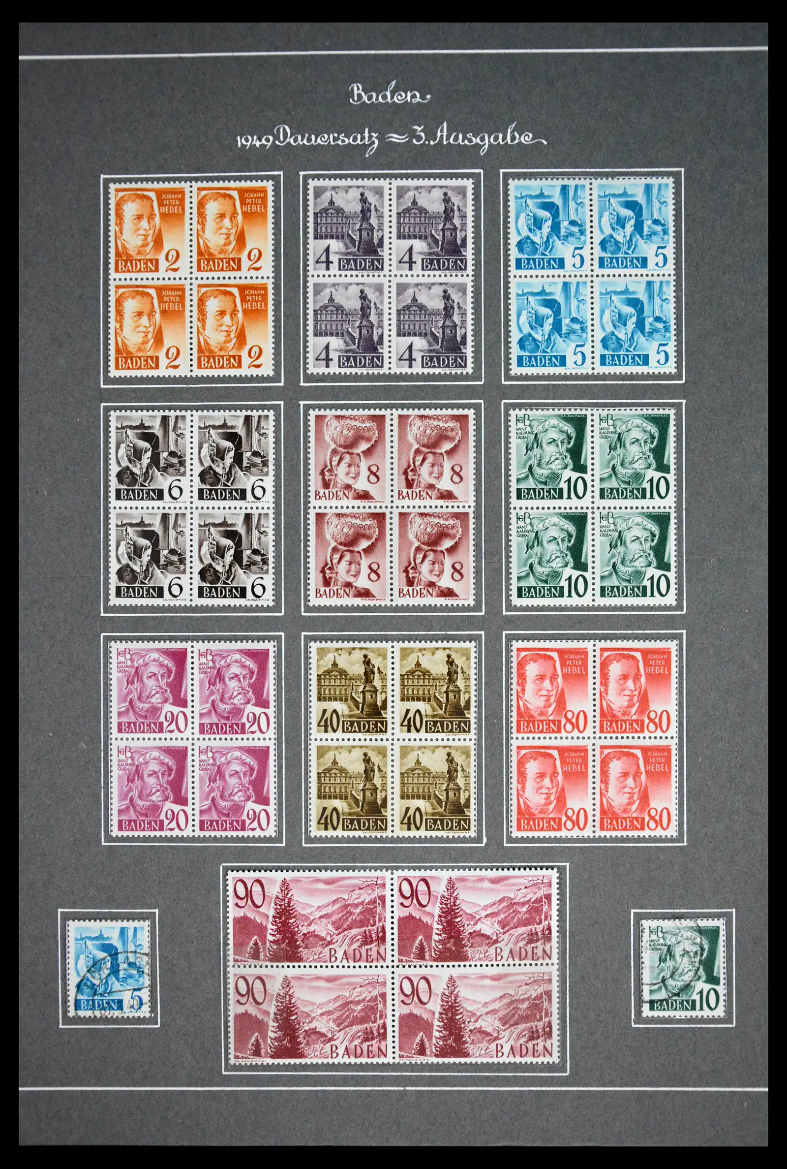 41808 0014 - Stamp collection 41808 Germany French Zone 1945-1948.