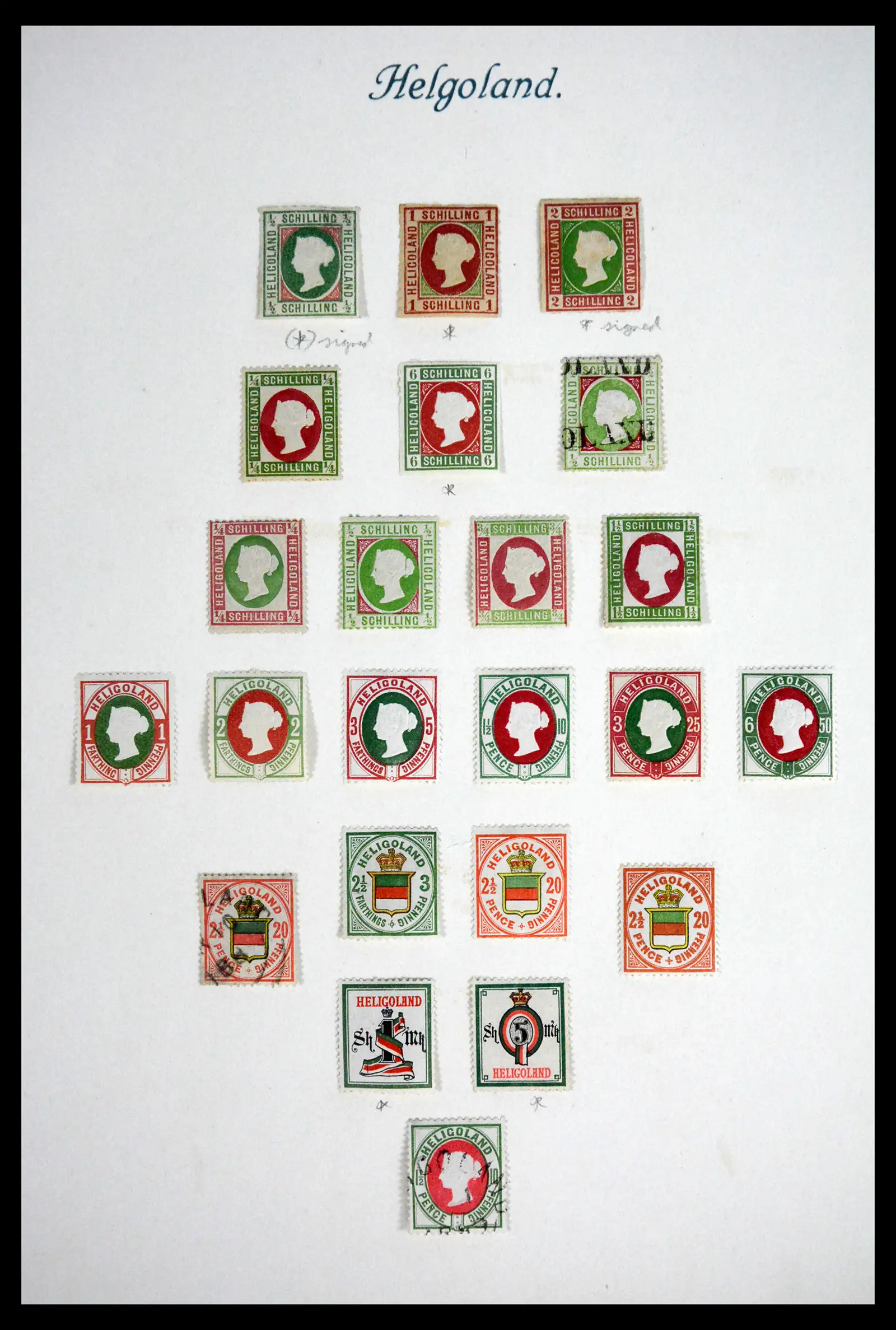 41812 0001 - Stamp collection 41812 Heligoland 1867-1879.