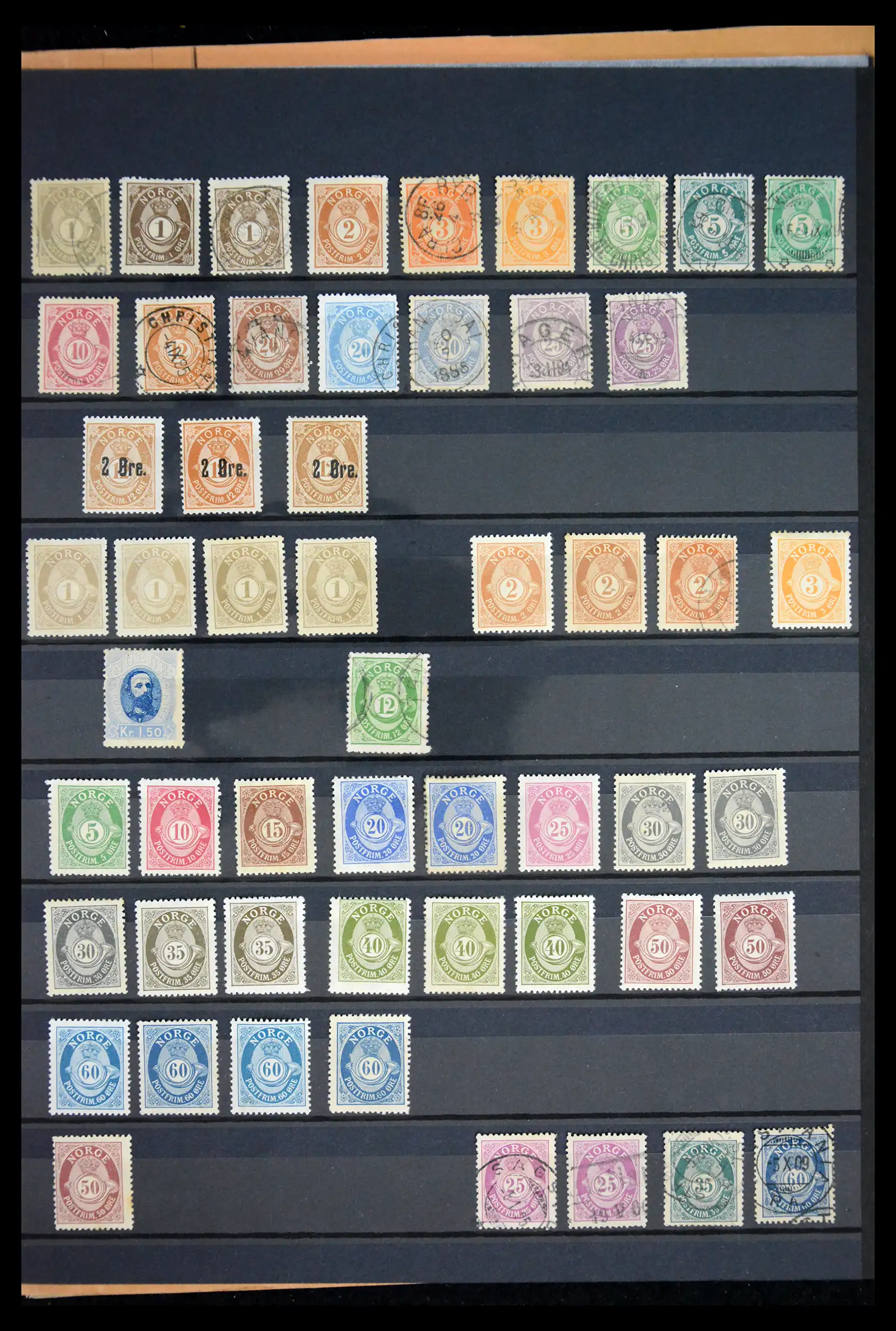 41813 0003 - Postzegelverzameling 41813 Noorwegen 1855-1970.