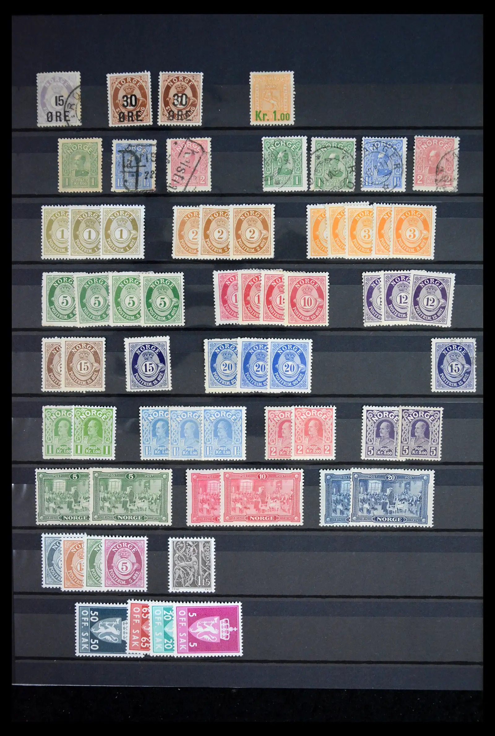 41813 0004 - Postzegelverzameling 41813 Noorwegen 1855-1970.