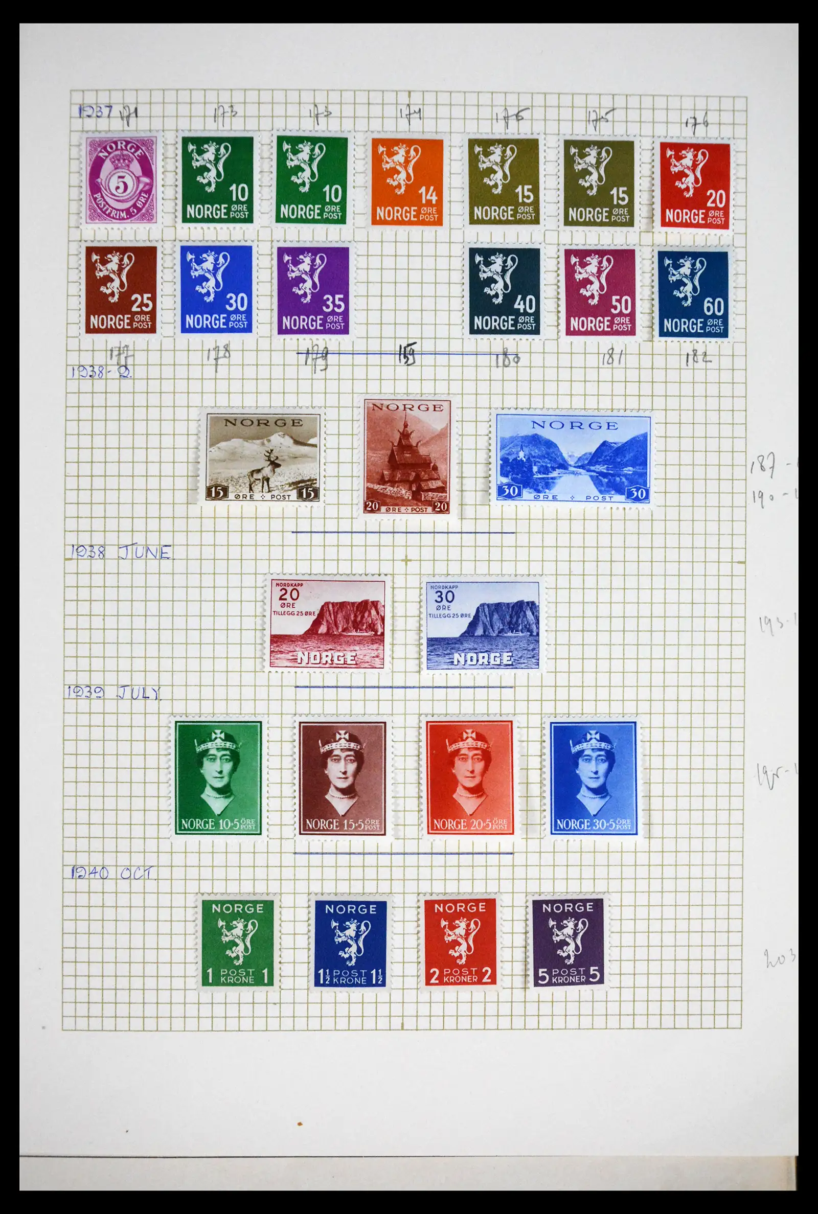 41813 0008 - Postzegelverzameling 41813 Noorwegen 1855-1970.