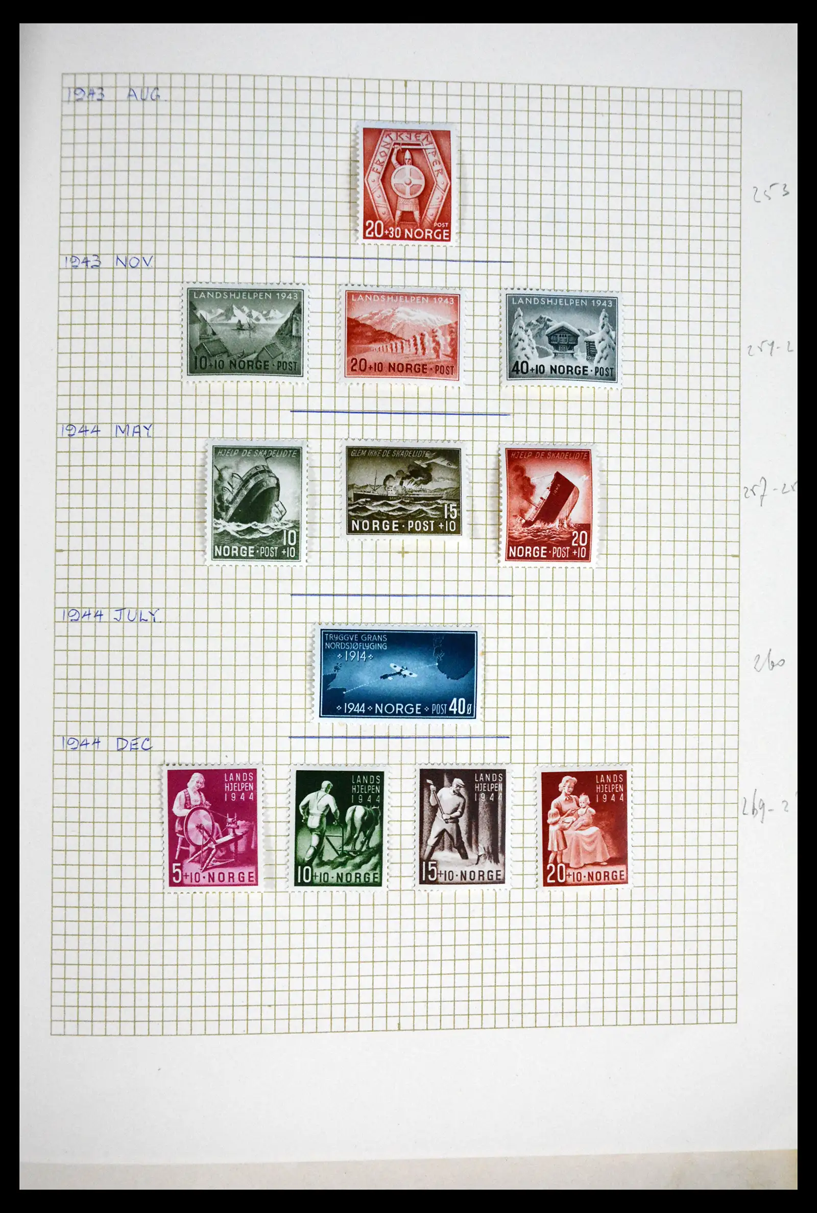 41813 0011 - Postzegelverzameling 41813 Noorwegen 1855-1970.