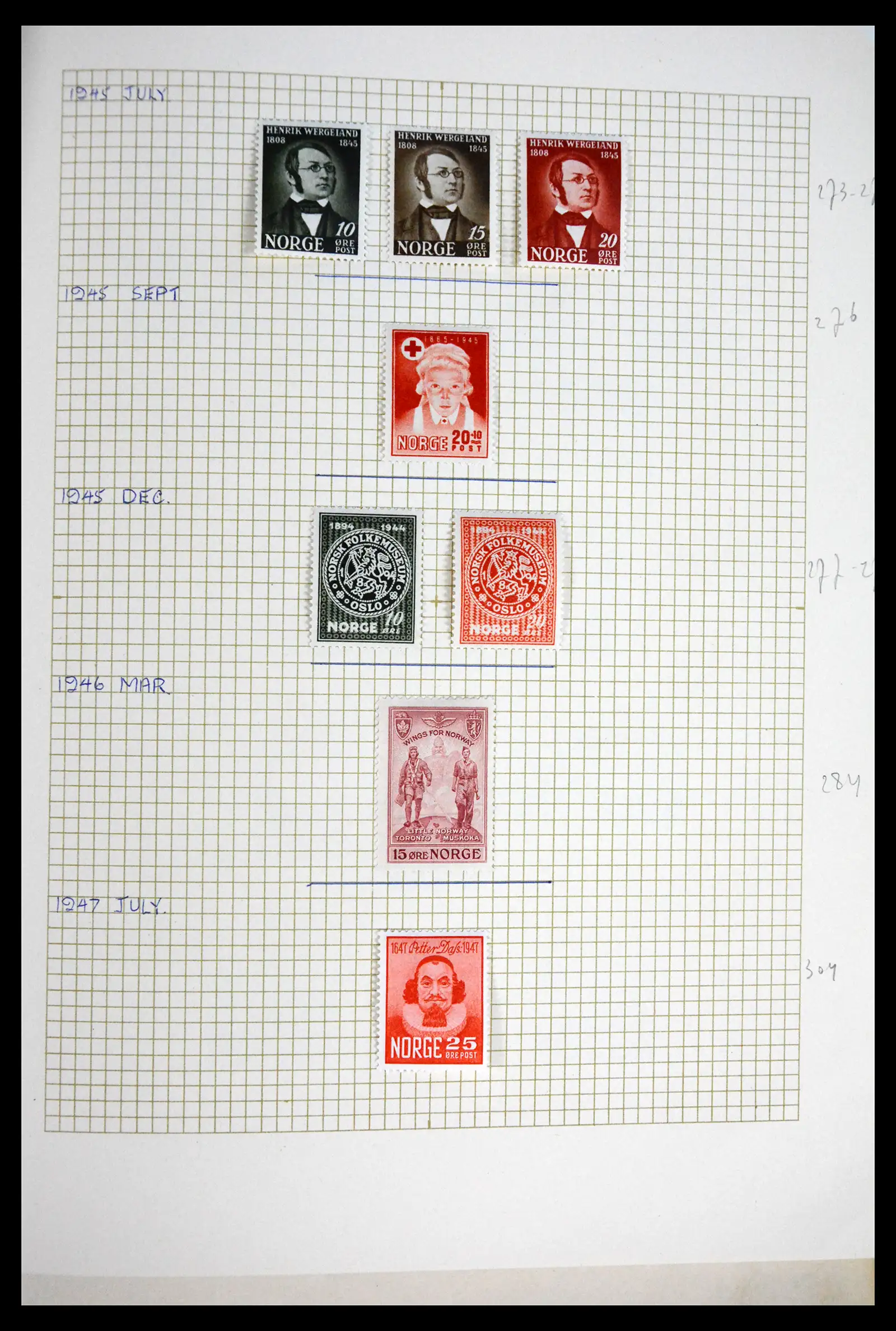 41813 0012 - Postzegelverzameling 41813 Noorwegen 1855-1970.