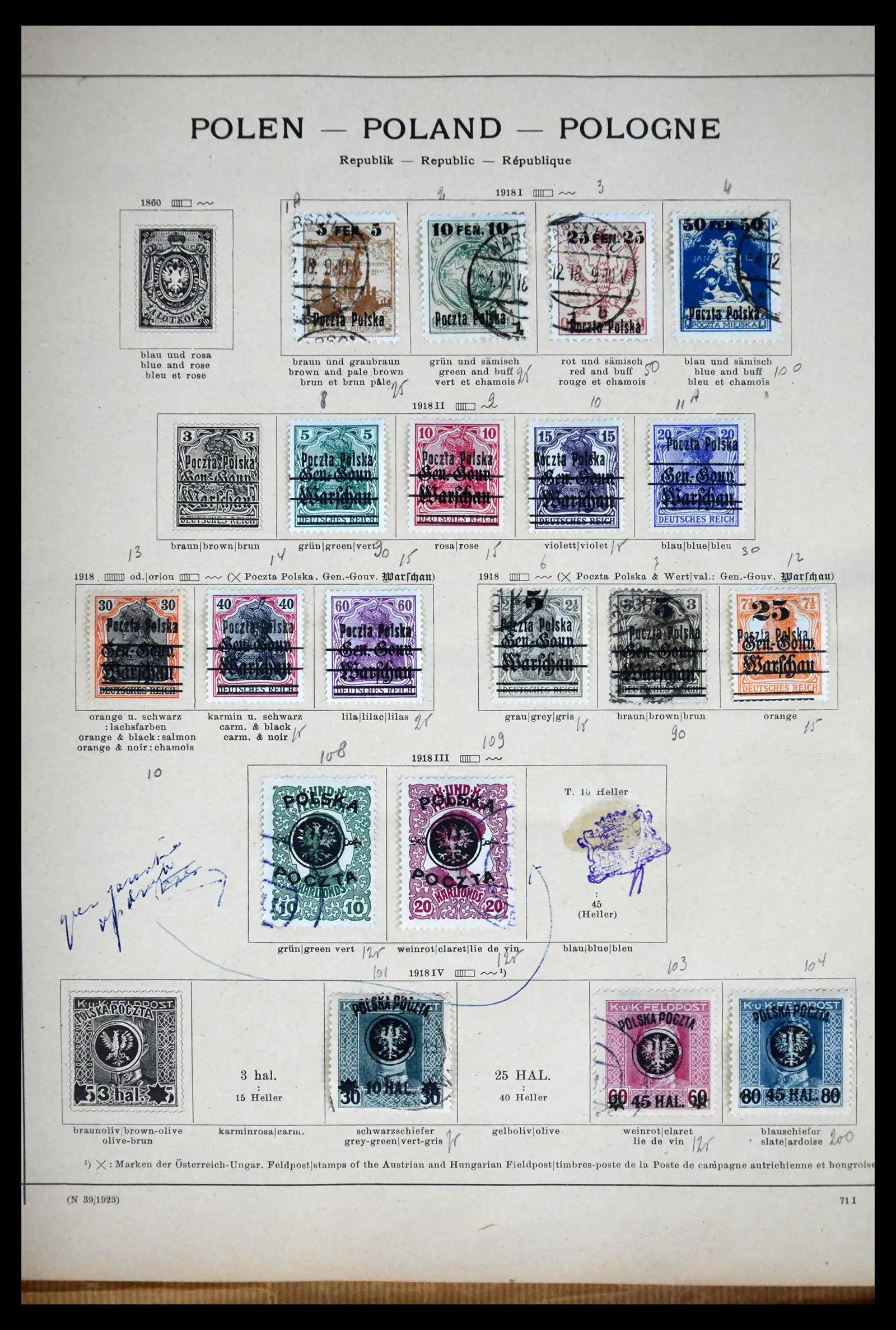 41814 0025 - Postzegelverzameling 41814 Oost-Europa 1867-1934.