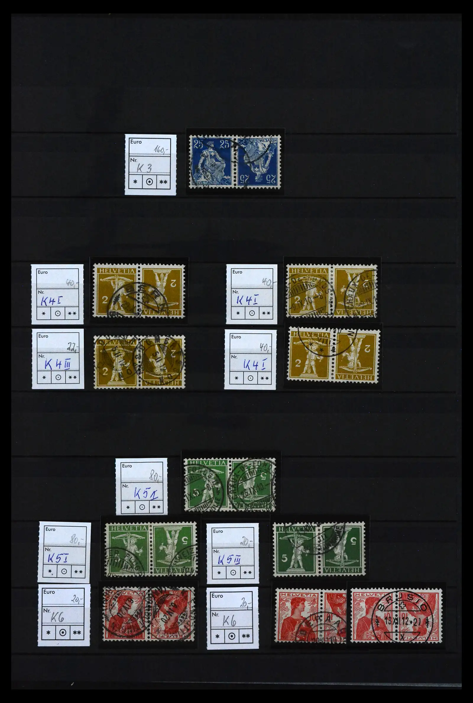 41815 0001 - Postzegelverzameling 41815 Zwitserland combinaties 1909-1980.