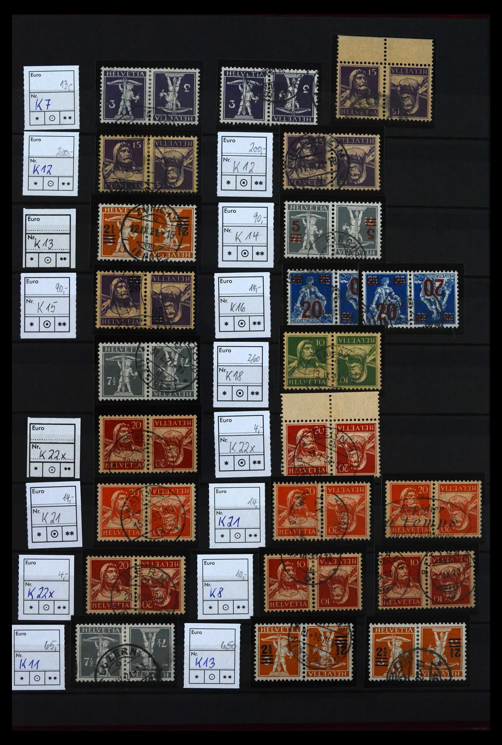 41815 0002 - Postzegelverzameling 41815 Zwitserland combinaties 1909-1980.