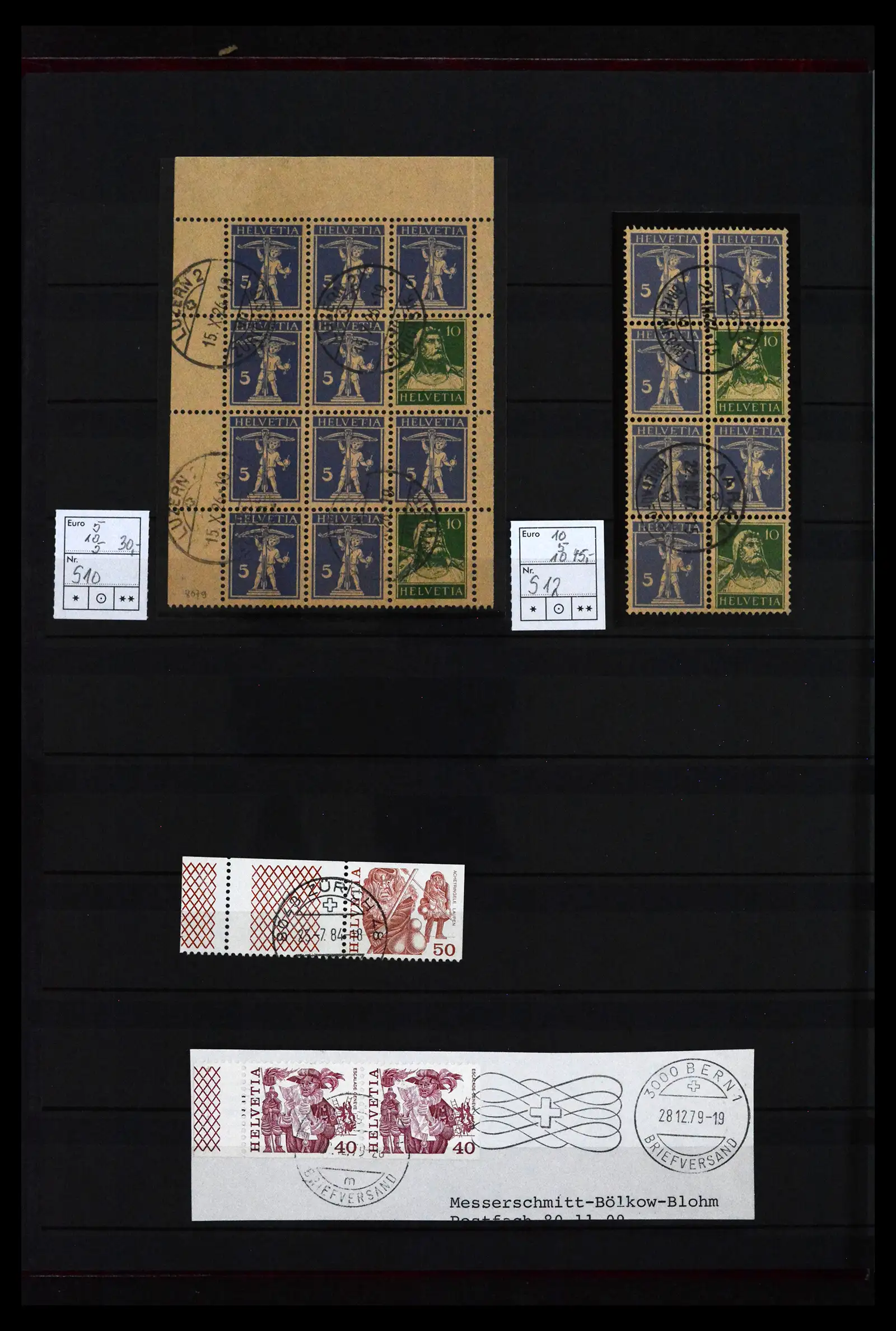 41815 0007 - Postzegelverzameling 41815 Zwitserland combinaties 1909-1980.