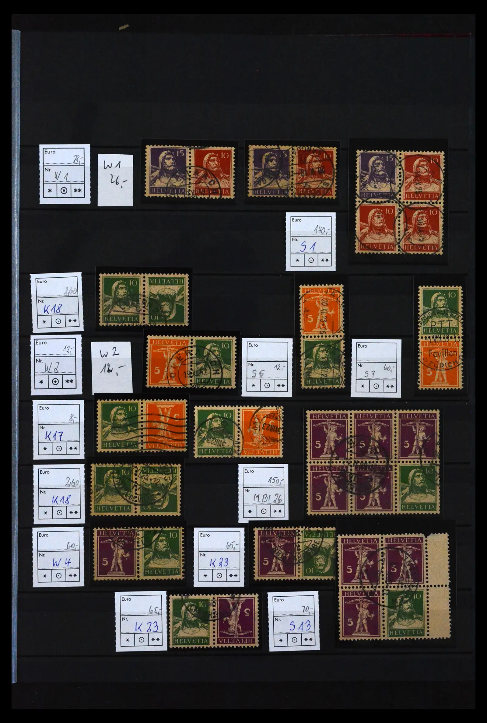 41815 0008 - Postzegelverzameling 41815 Zwitserland combinaties 1909-1980.