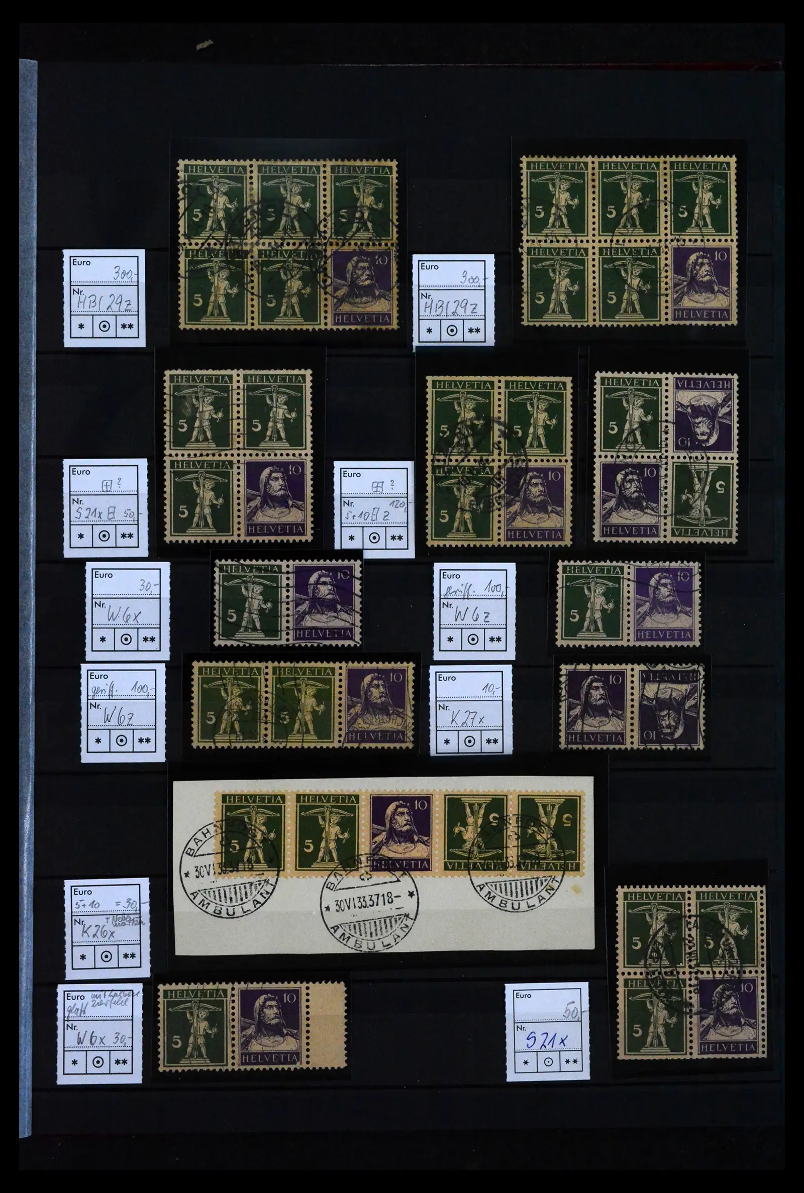 41815 0012 - Postzegelverzameling 41815 Zwitserland combinaties 1909-1980.