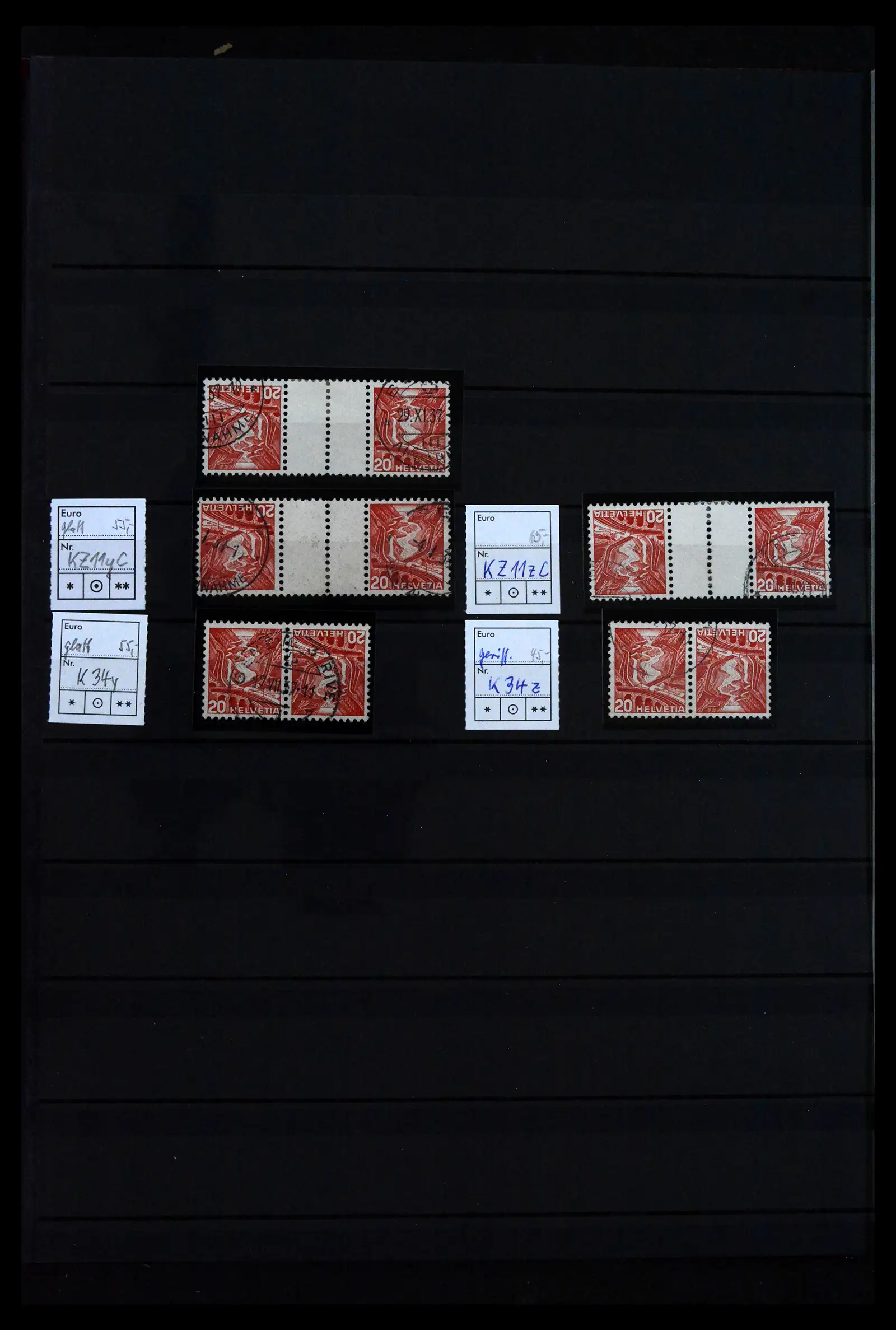 41815 0017 - Postzegelverzameling 41815 Zwitserland combinaties 1909-1980.