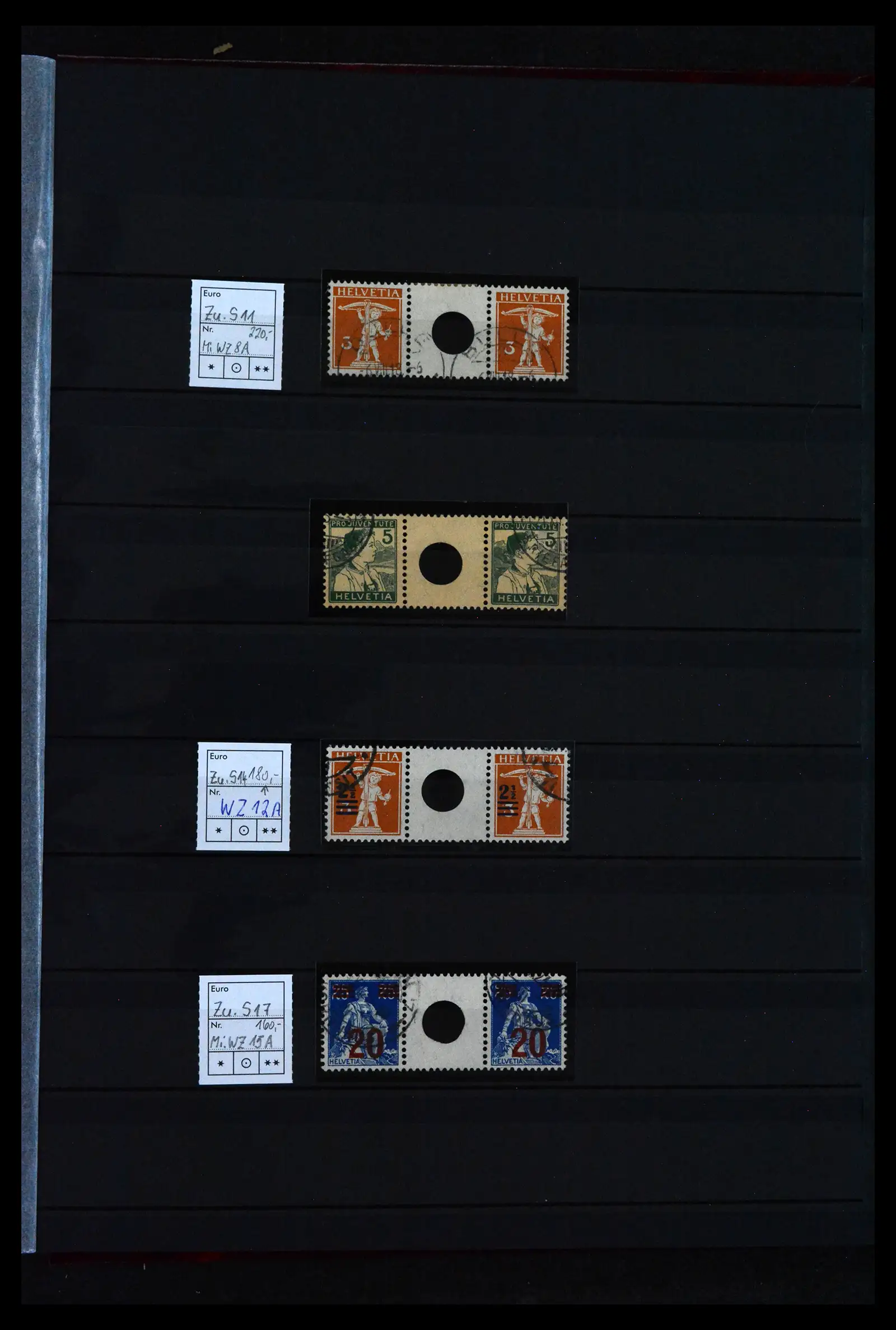 41815 0024 - Postzegelverzameling 41815 Zwitserland combinaties 1909-1980.