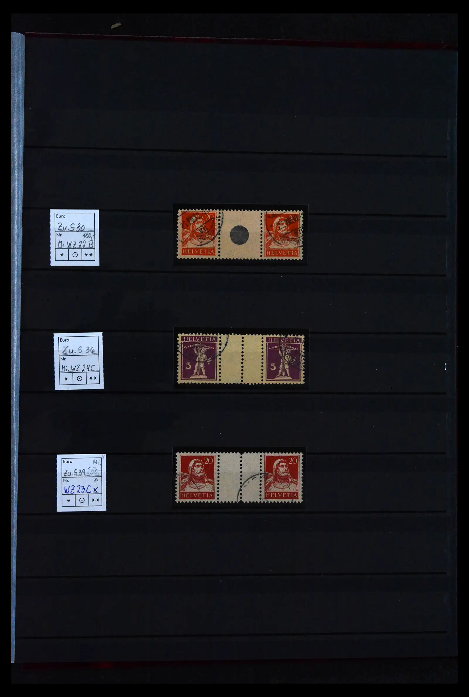 41815 0026 - Postzegelverzameling 41815 Zwitserland combinaties 1909-1980.